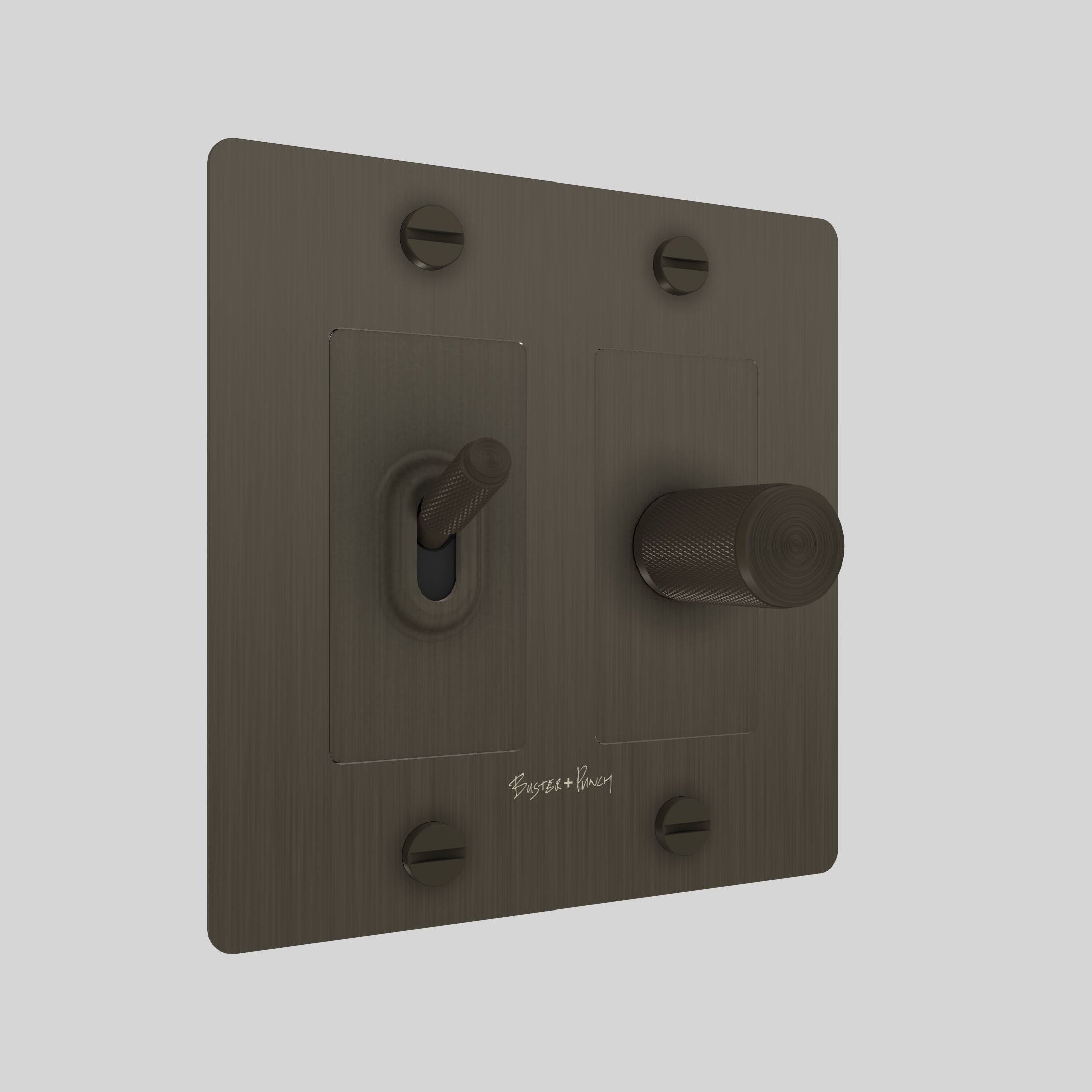 2G TOGGLE & DIMMER / CROSS / WITH LOGO / SMOKED BRONZE / SMOKED BRONZE