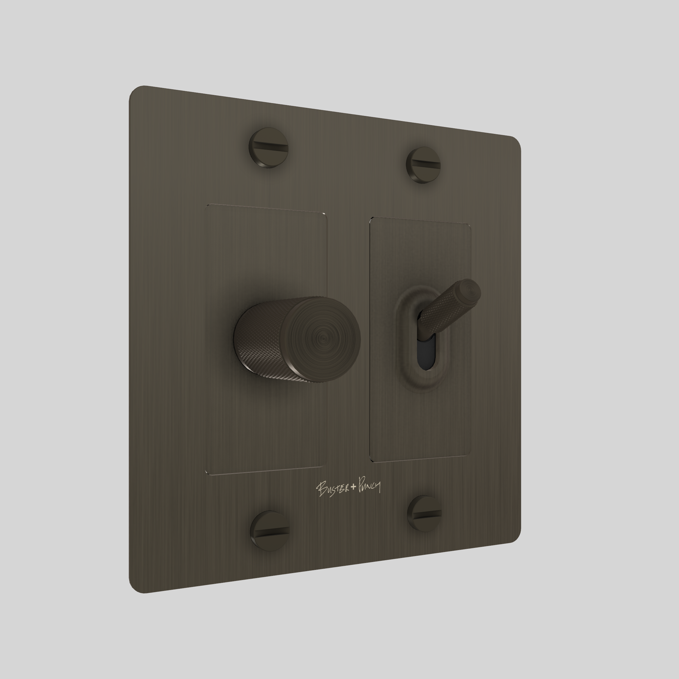 2G TOGGLE & DIMMER / CROSS / WITH LOGO / SMOKED BRONZE / SMOKED BRONZE