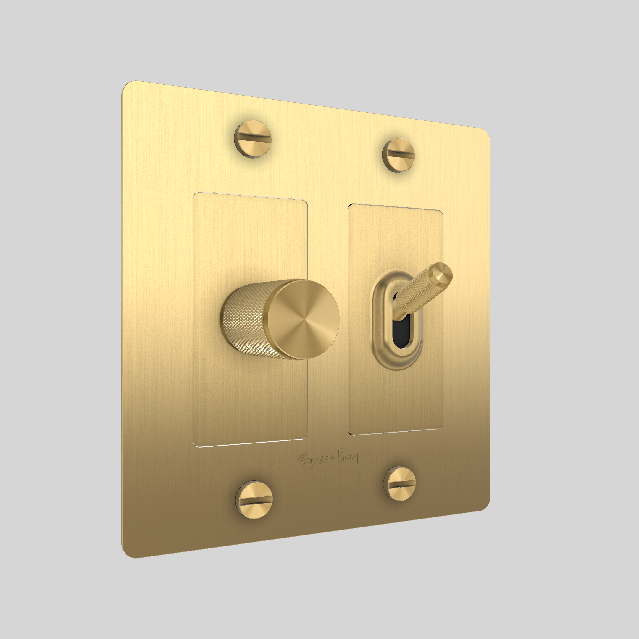 2G TOGGLE & DIMMER / CROSS / WITH LOGO / BRASS / BRASS