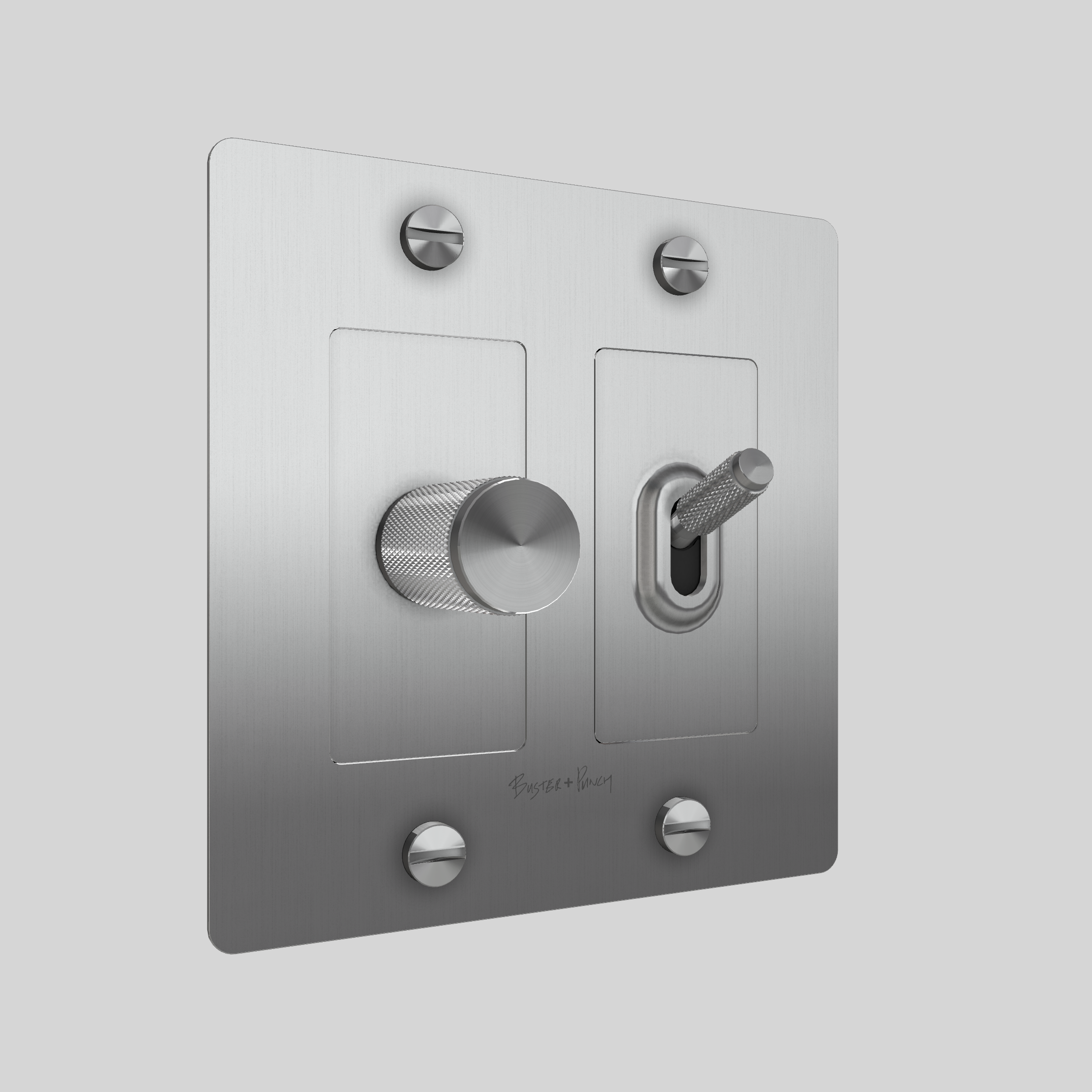 2G TOGGLE & DIMMER / CROSS / WITH LOGO / STEEL / STEEL