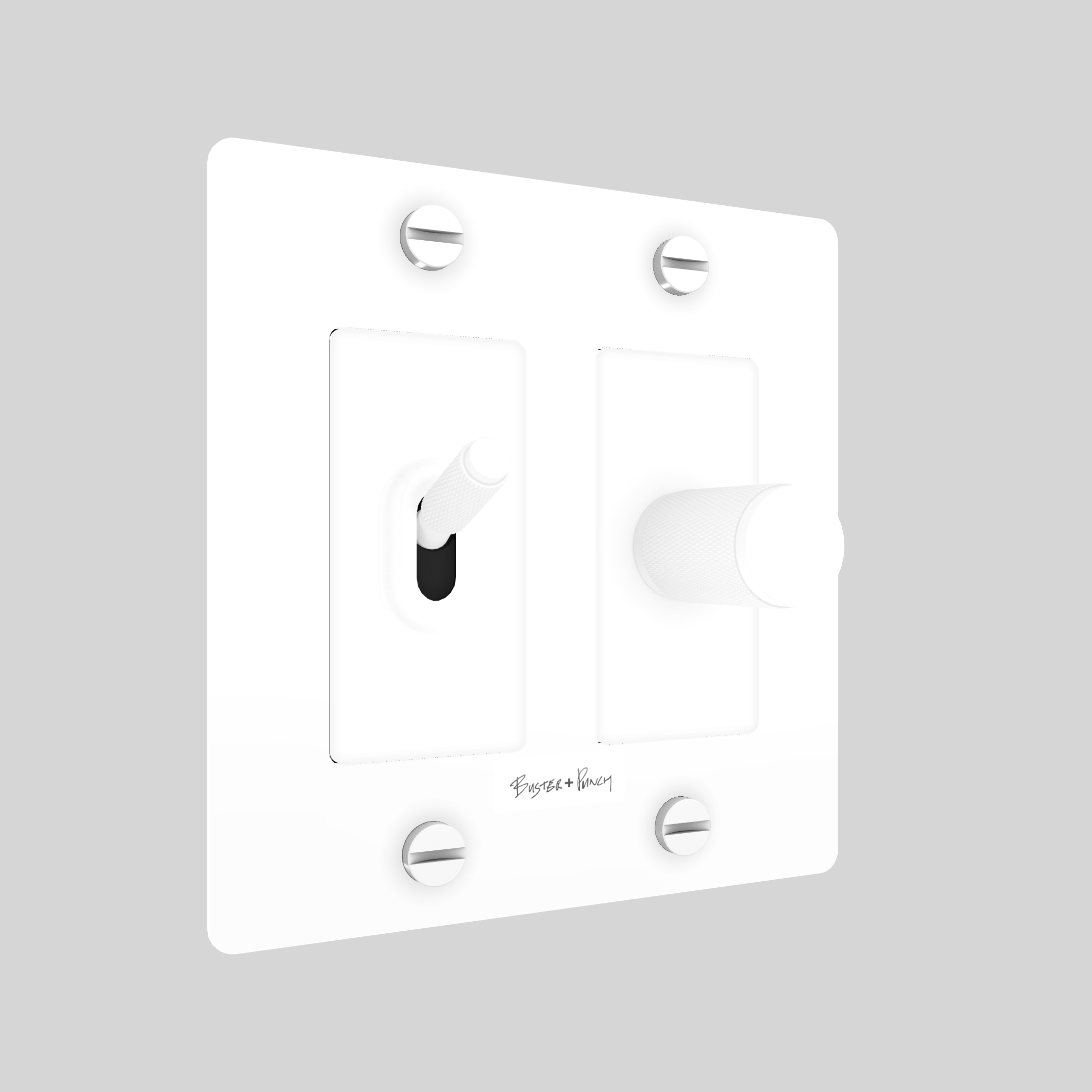 2G TOGGLE & DIMMER / CROSS / WITH LOGO / WHITE / WHITE