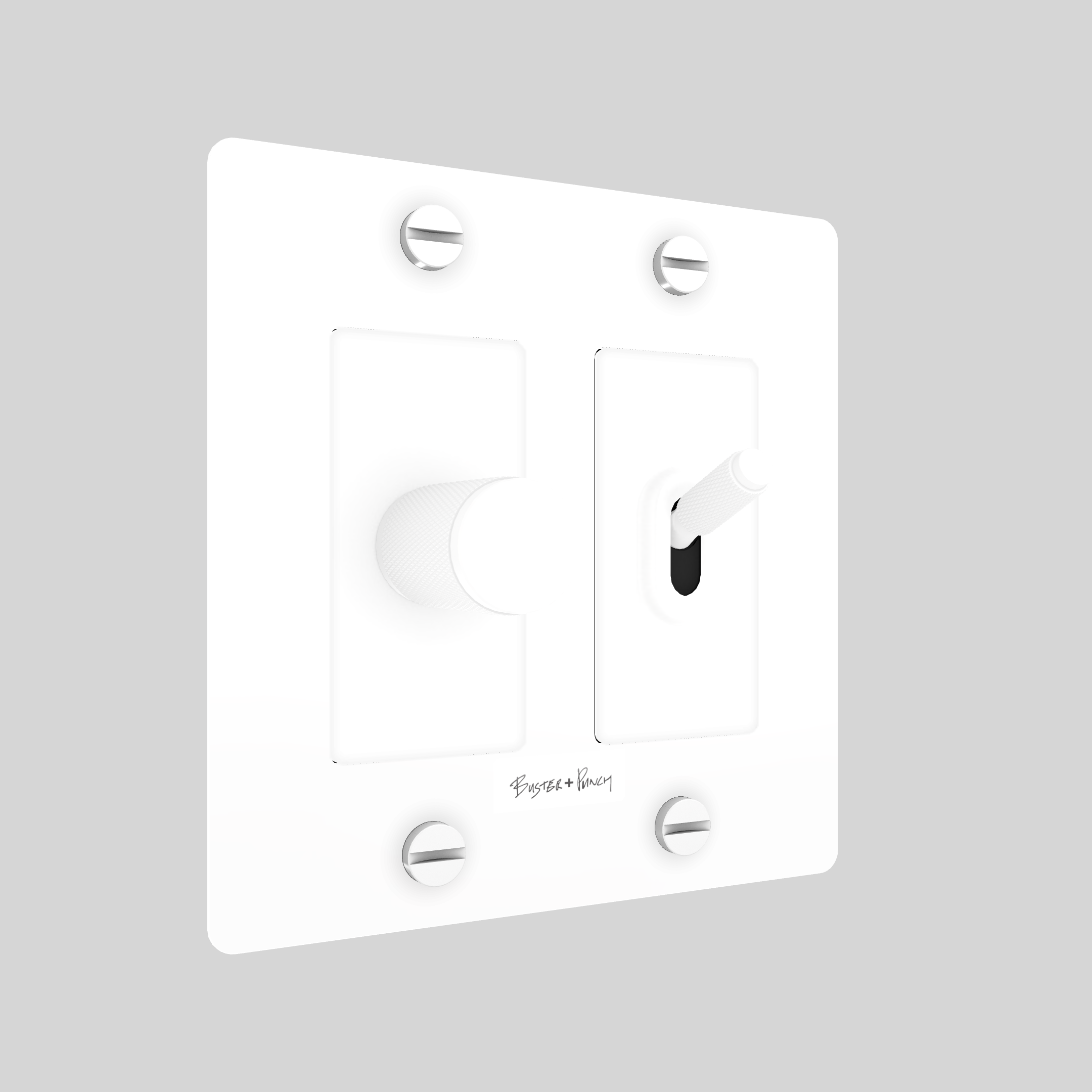 2G TOGGLE & DIMMER / CROSS / WITH LOGO / WHITE / WHITE