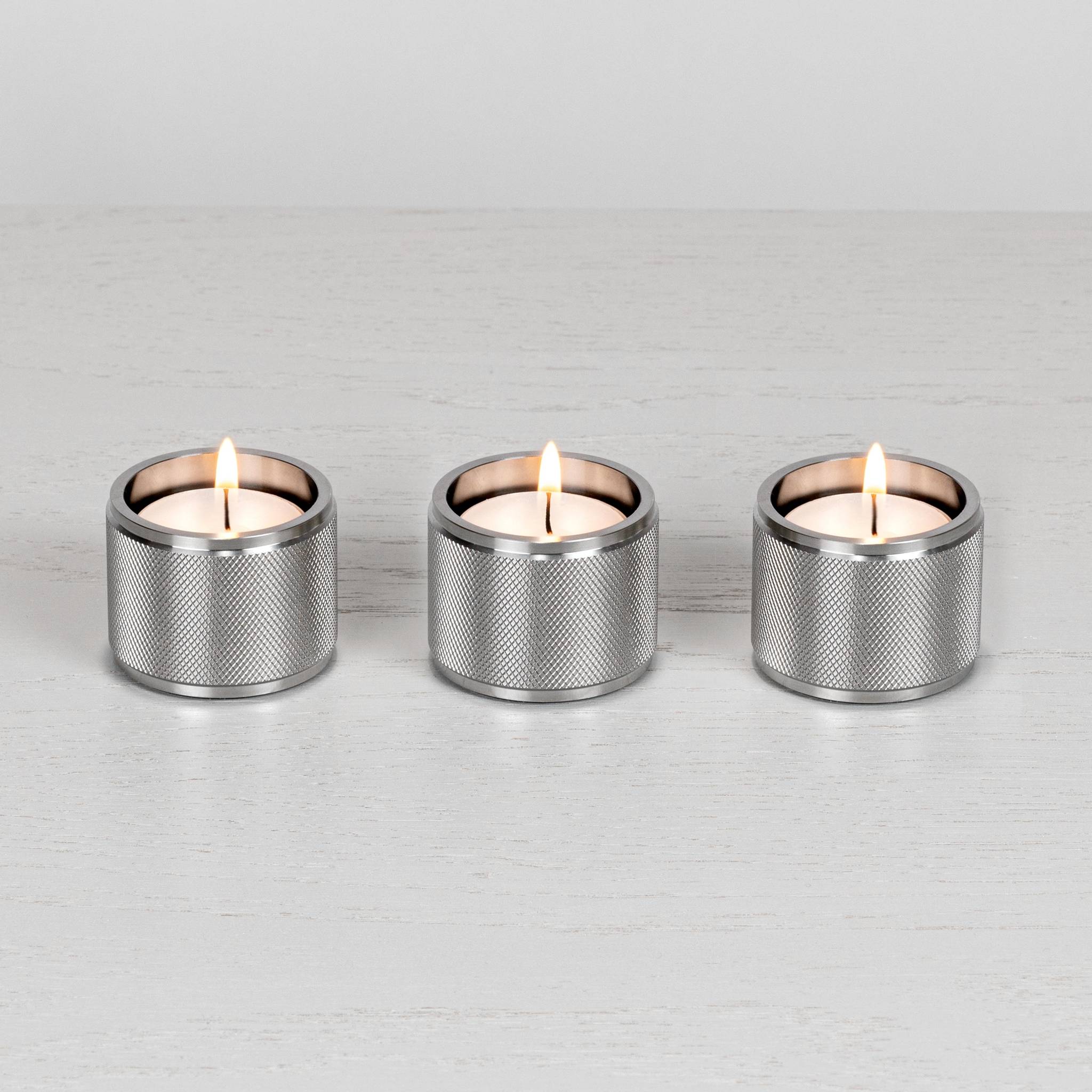 TEALIGHT CANDLE HOLDER / CROSS / SET OF 3