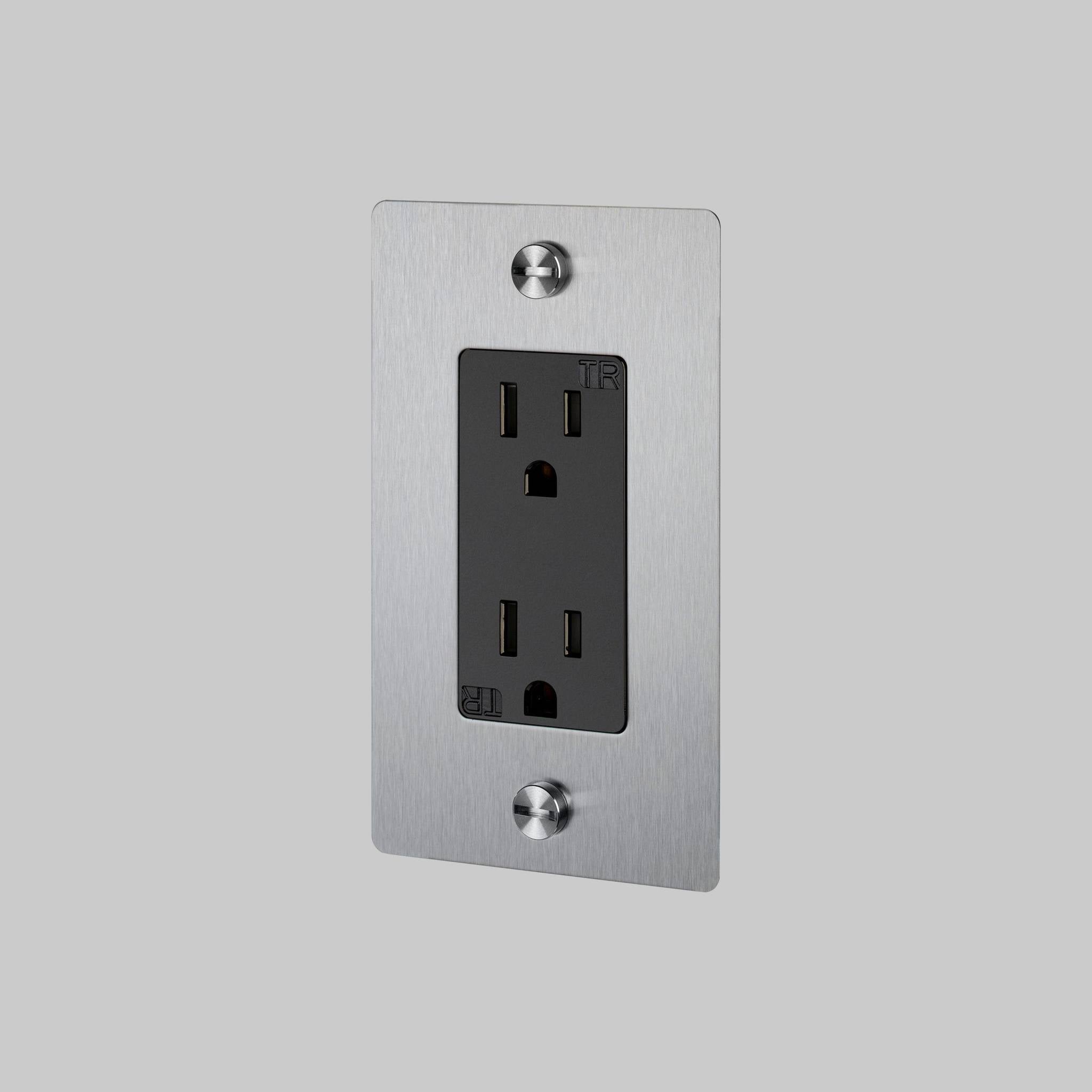 1G DUPLEX OUTLET / CROSS / WITHOUT LOGO
