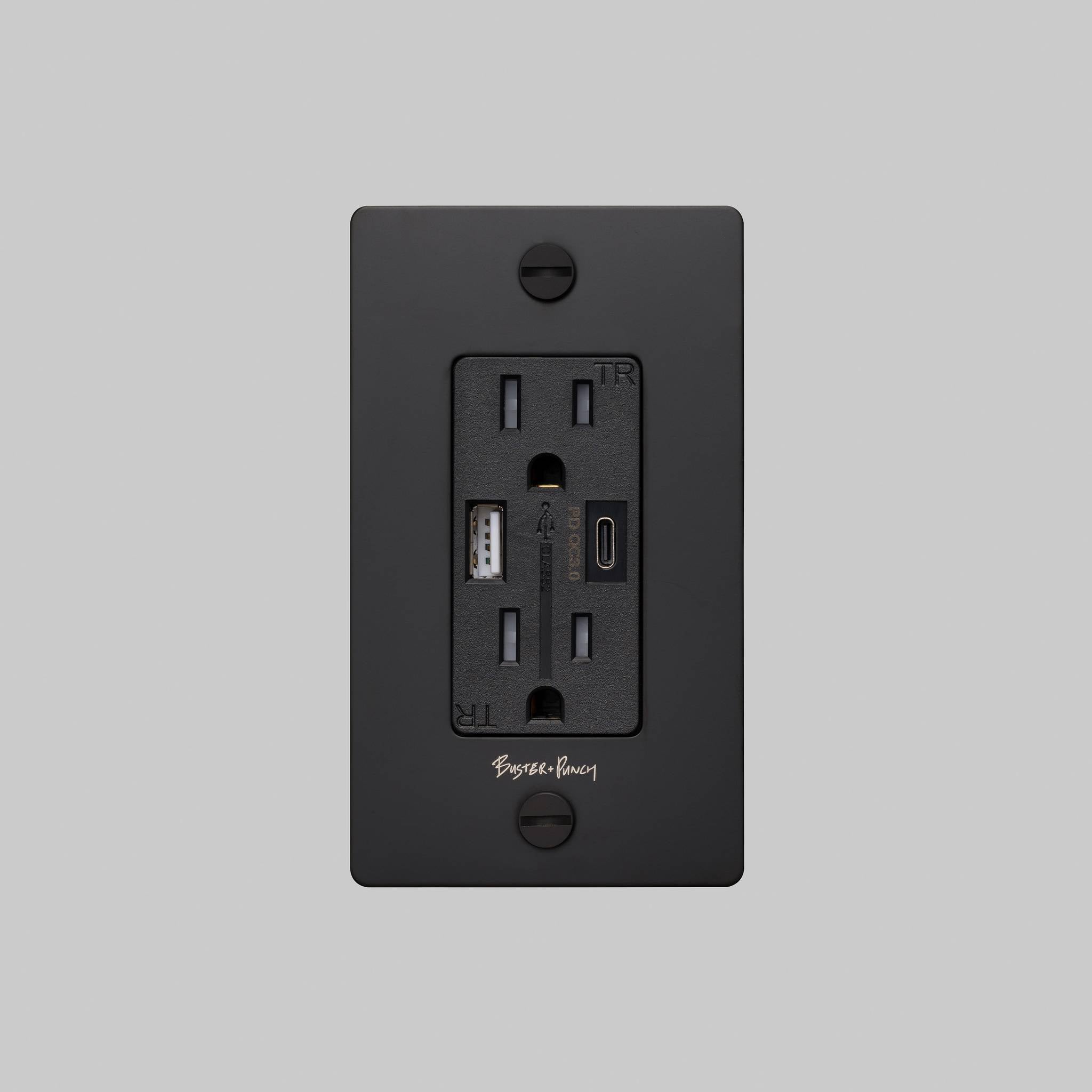 1G DUPLEX OUTLET / USB A + C / CROSS / WITH LOGO