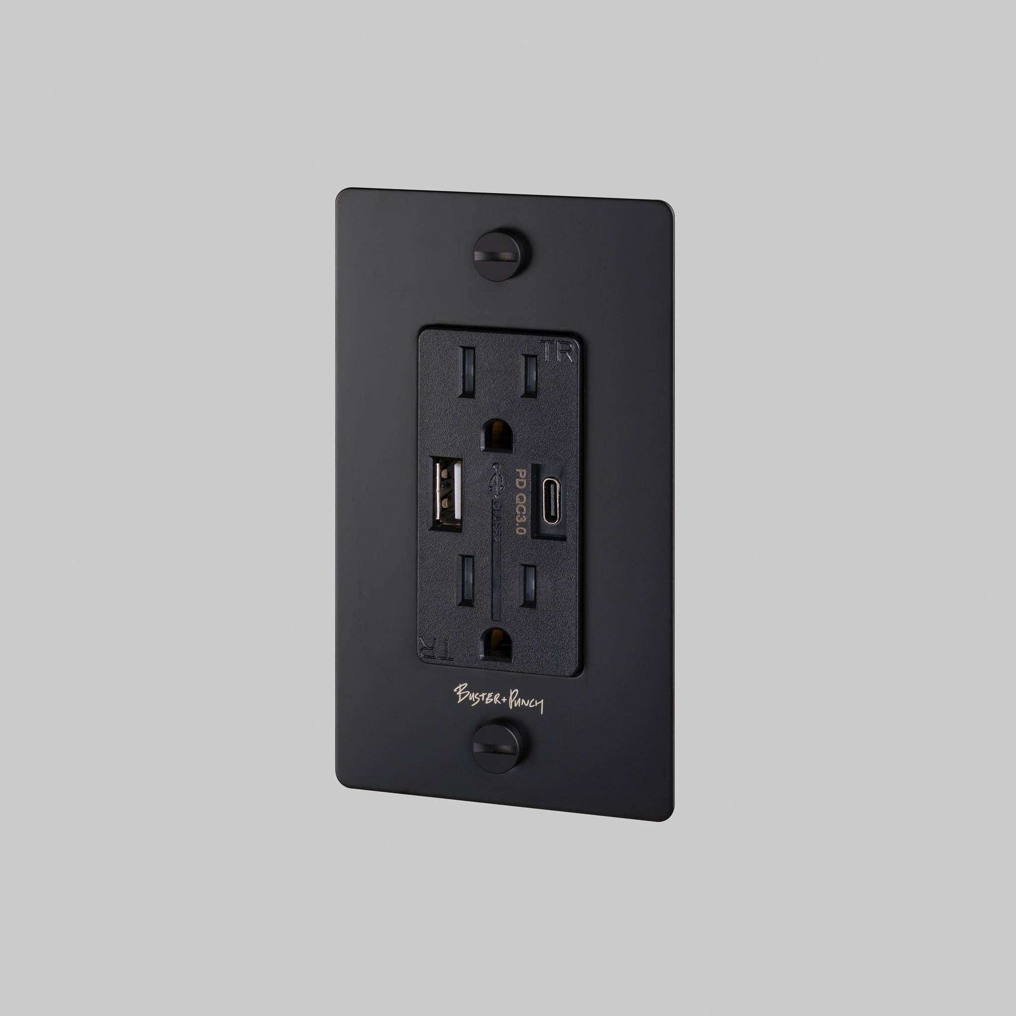 1G DUPLEX OUTLET / USB A + C / CROSS / WITH LOGO