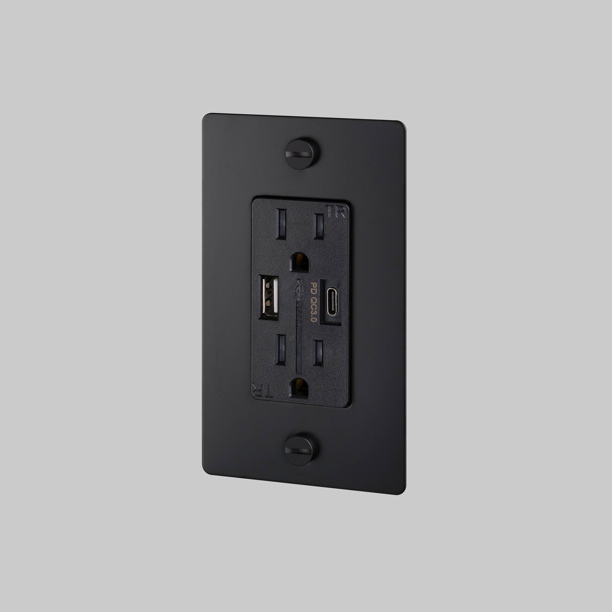 1G DUPLEX OUTLET / USB A + C / CROSS / WITHOUT LOGO