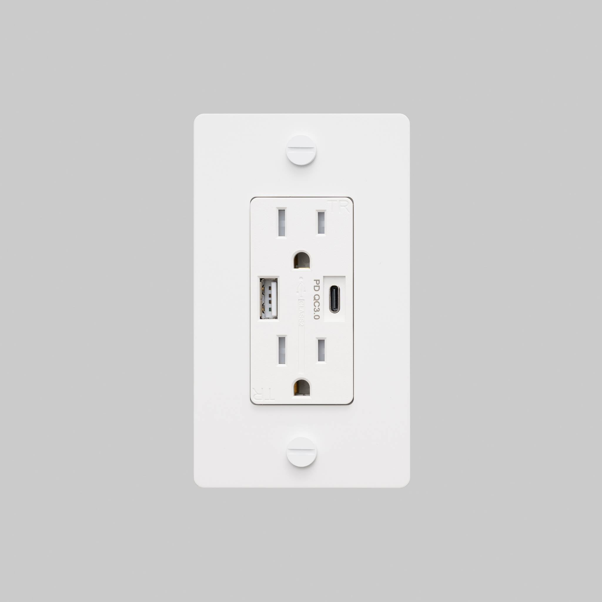 1G DUPLEX OUTLET / USB A + C / CROSS / WITHOUT LOGO