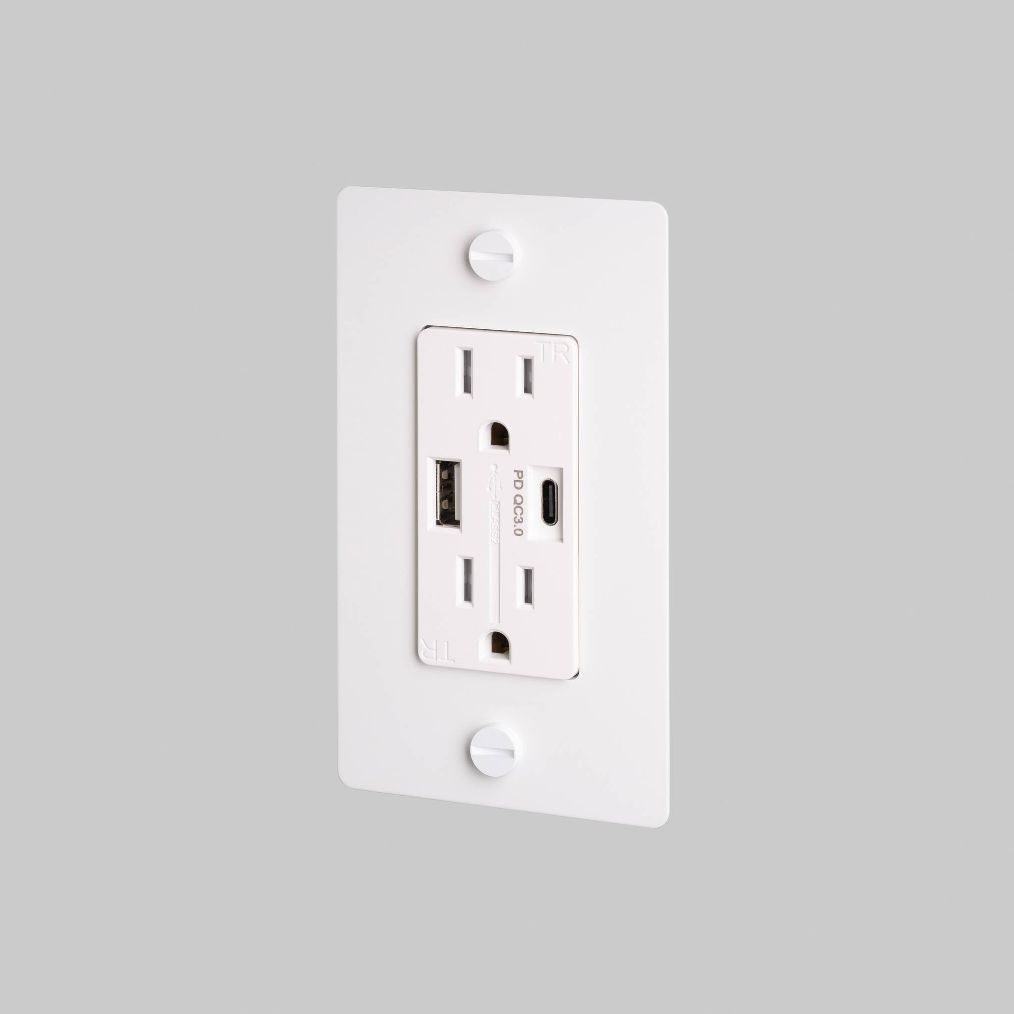 1G DUPLEX OUTLET / USB A + C / CROSS / WITHOUT LOGO