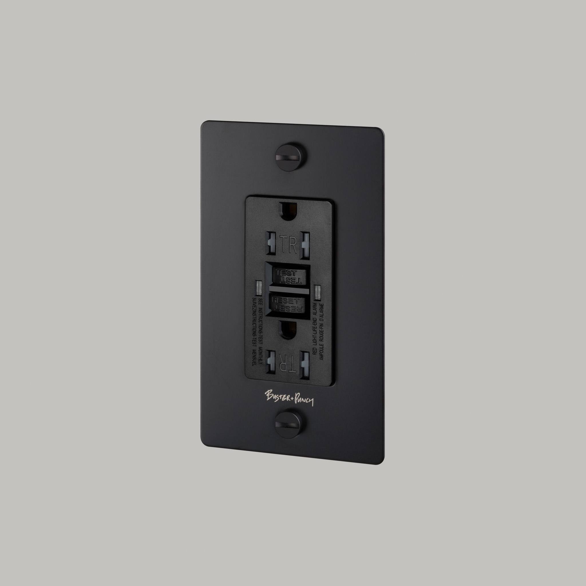 1G DUPLEX OUTLET / GFCI / CROSS / WITH LOGO