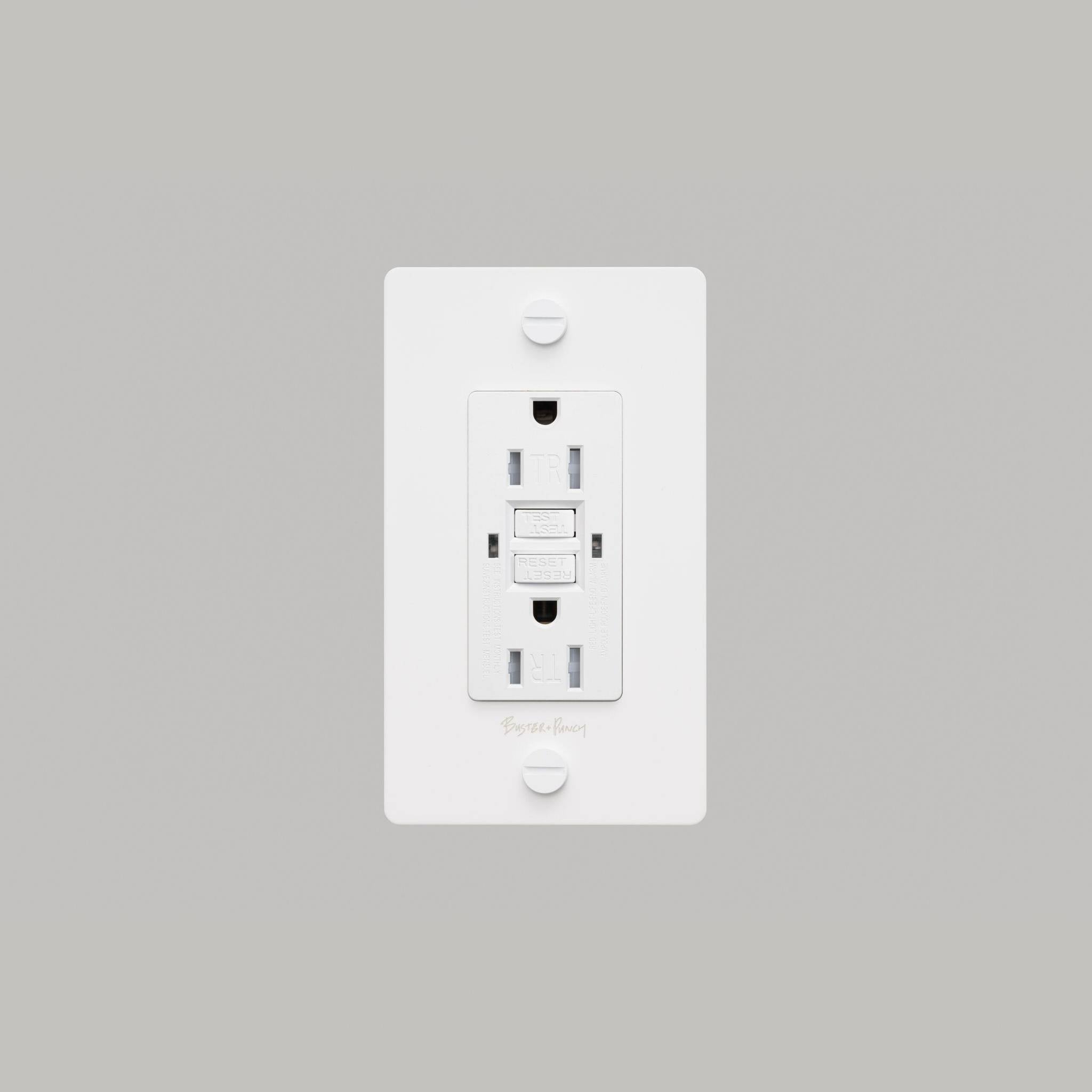1G DUPLEX OUTLET / GFCI / CROSS / WITH LOGO