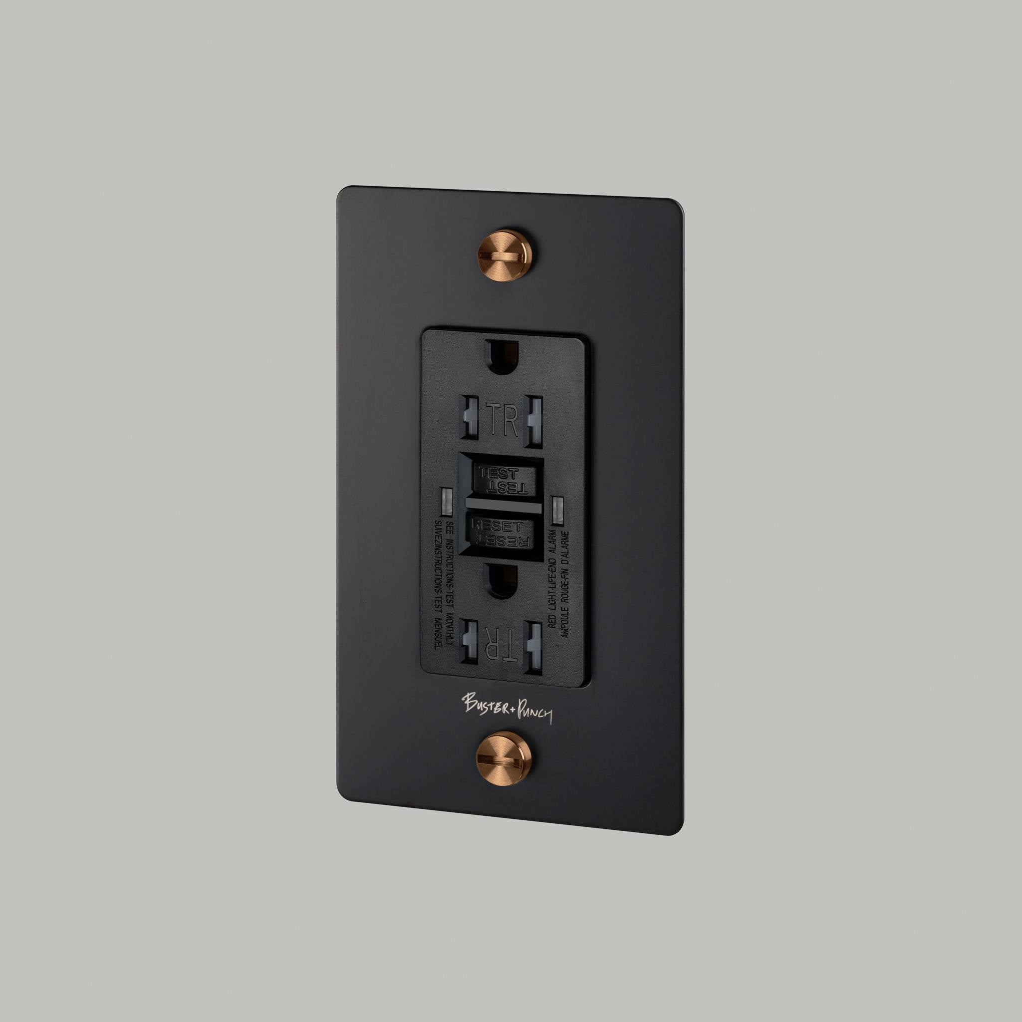1G DUPLEX OUTLET / GFCI / CROSS / WITH LOGO