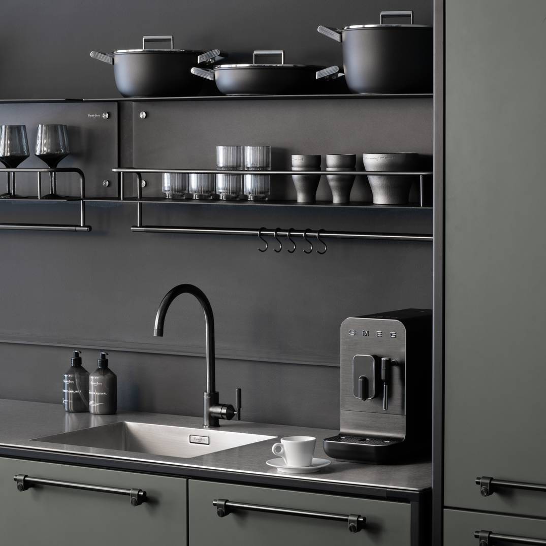 KITCHEN SHELF / HANGER / WITHOUT LOGO / BLACK