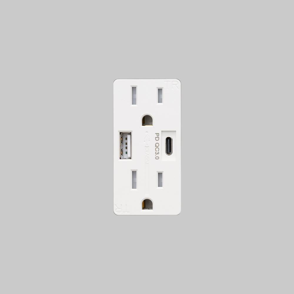 OUTLET MODULE / DUPLEX & 2 USB-A + C