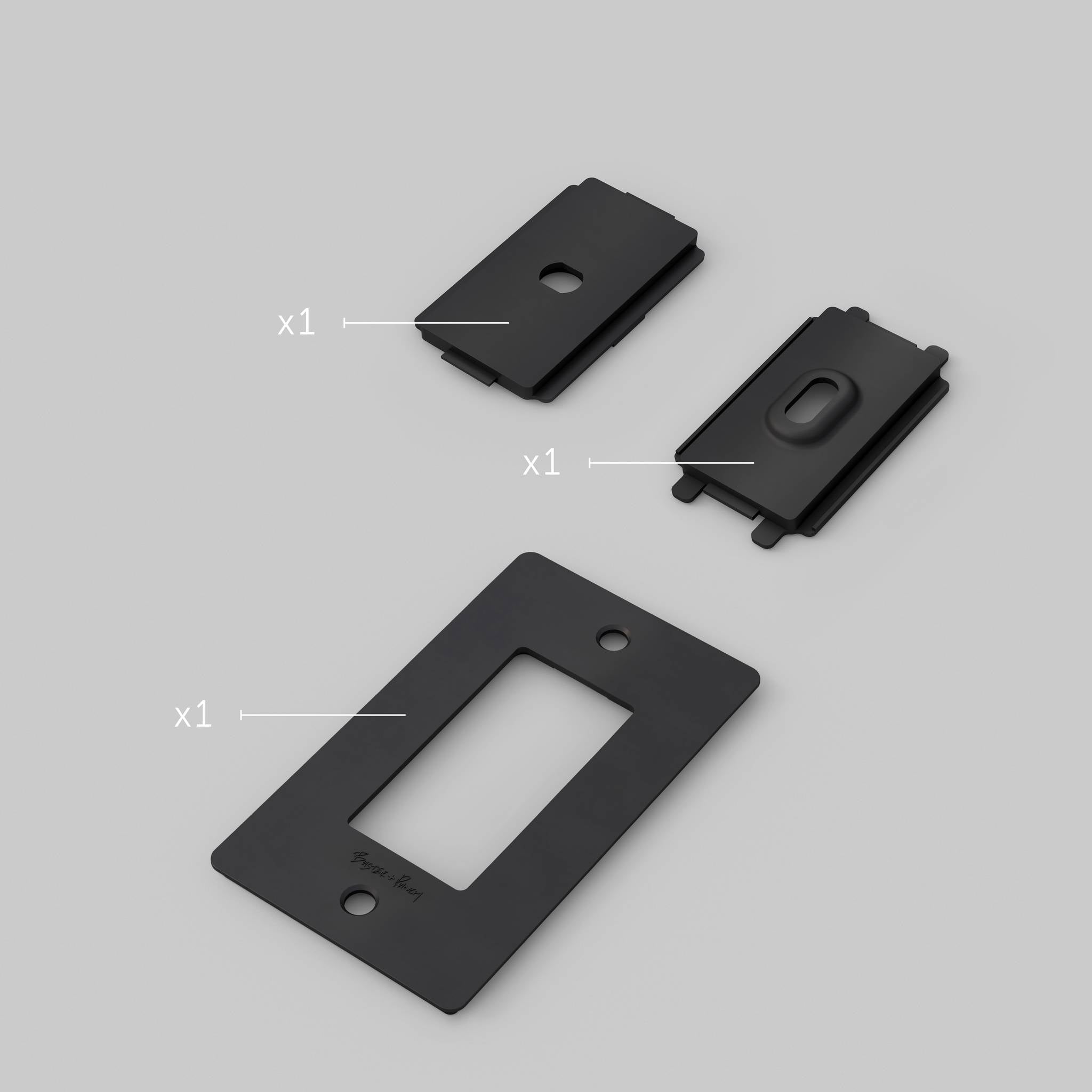 1G PLATE / POLYCARBONATE / WITH LOGO