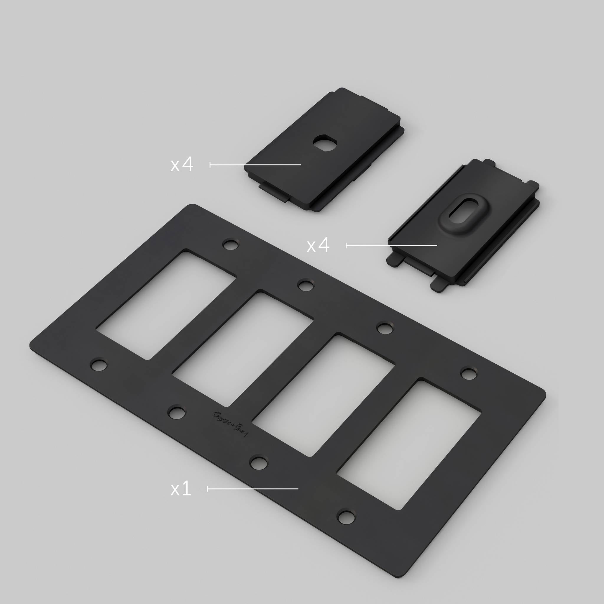 4G PLATE / POLYCARBONATE / WITH LOGO