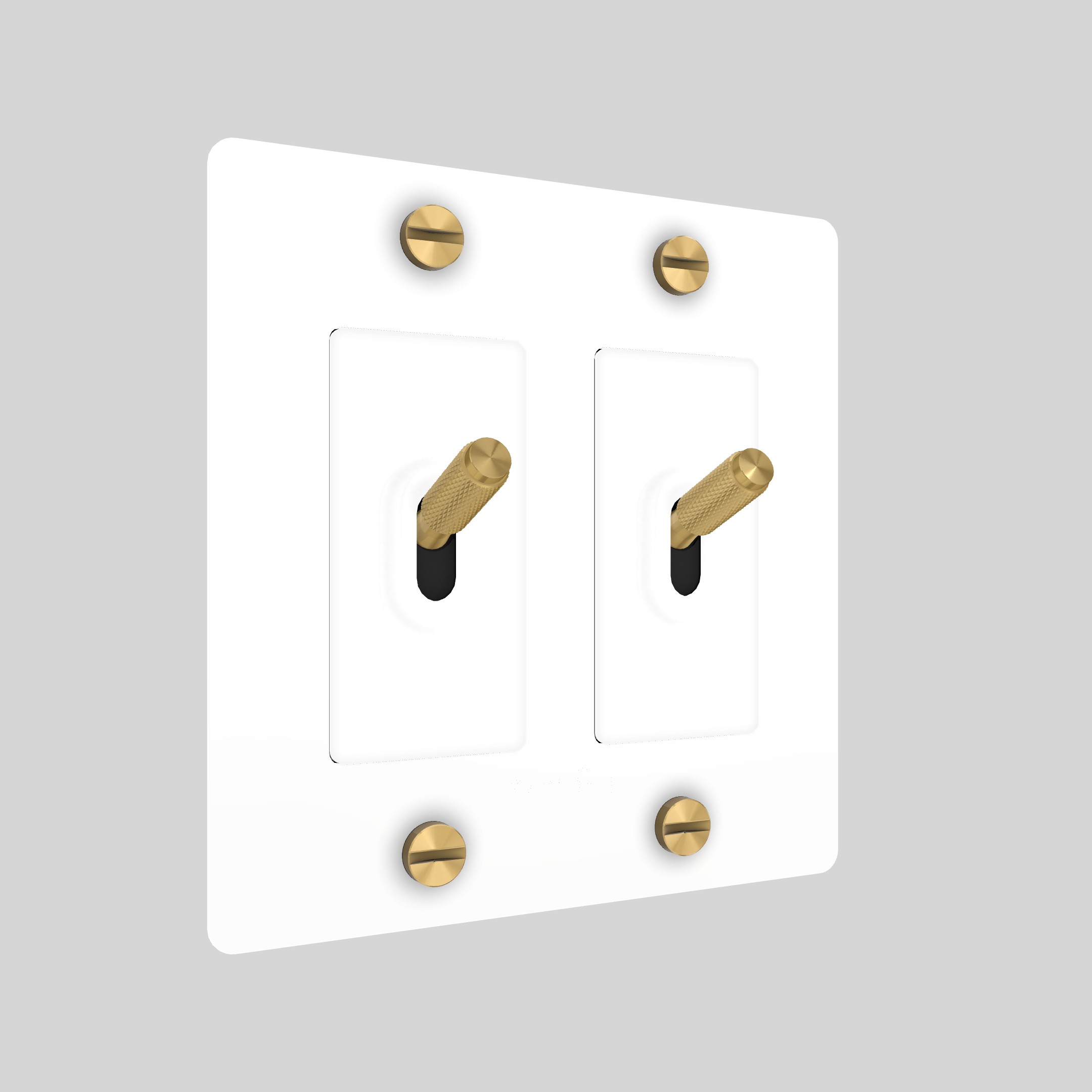 2G TOGGLE / CROSS / WITHOUT LOGO / WHITE / BRASS