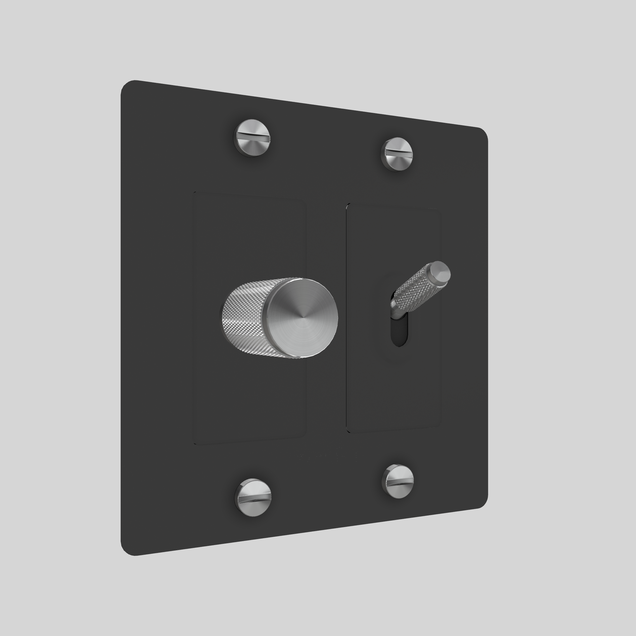 2G TOGGLE & DIMMER / CROSS / WITHOUT LOGO / BLACK / STEEL