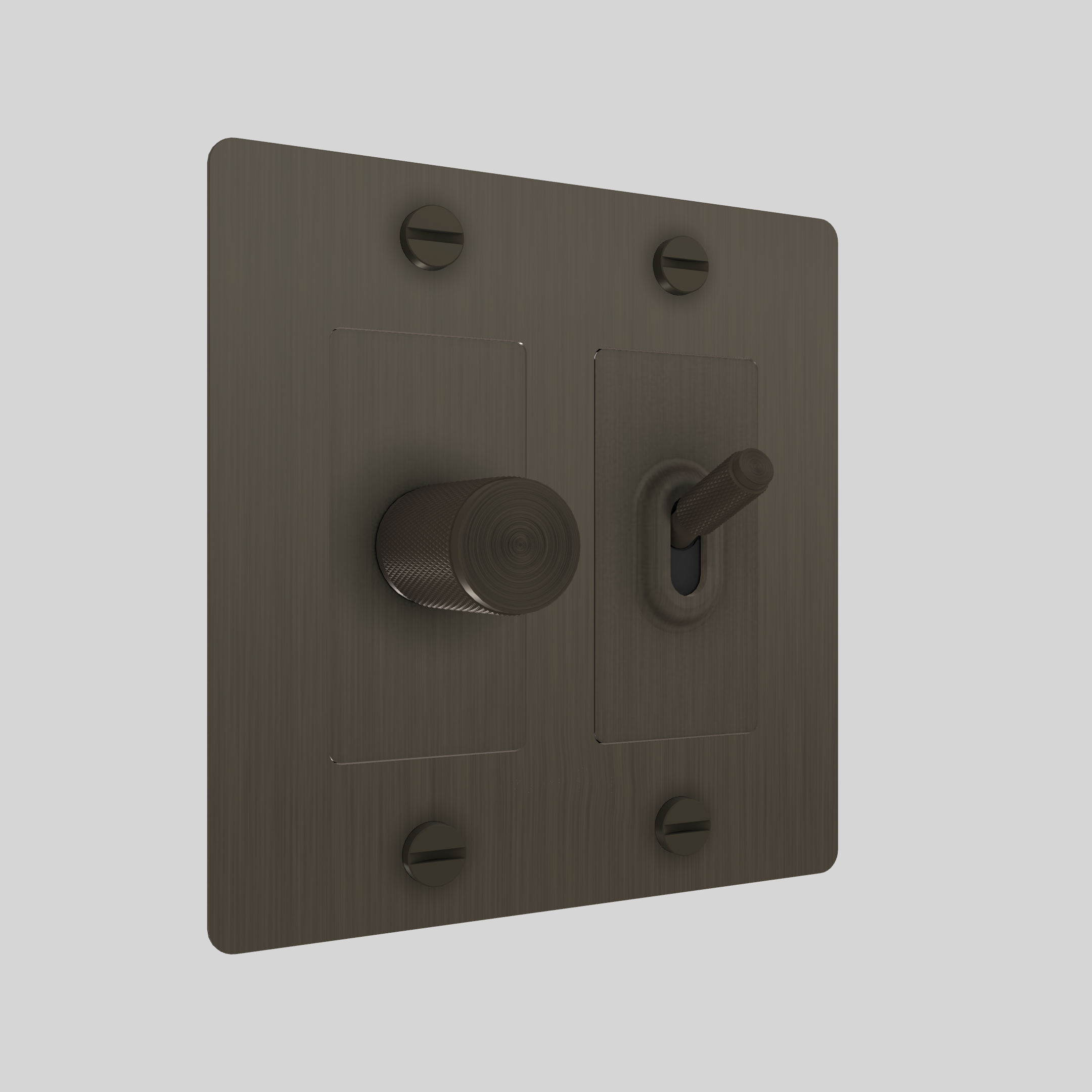 2G TOGGLE & DIMMER / CROSS / WITHOUT LOGO / SMOKED BRONZE / SMOKED BRONZE