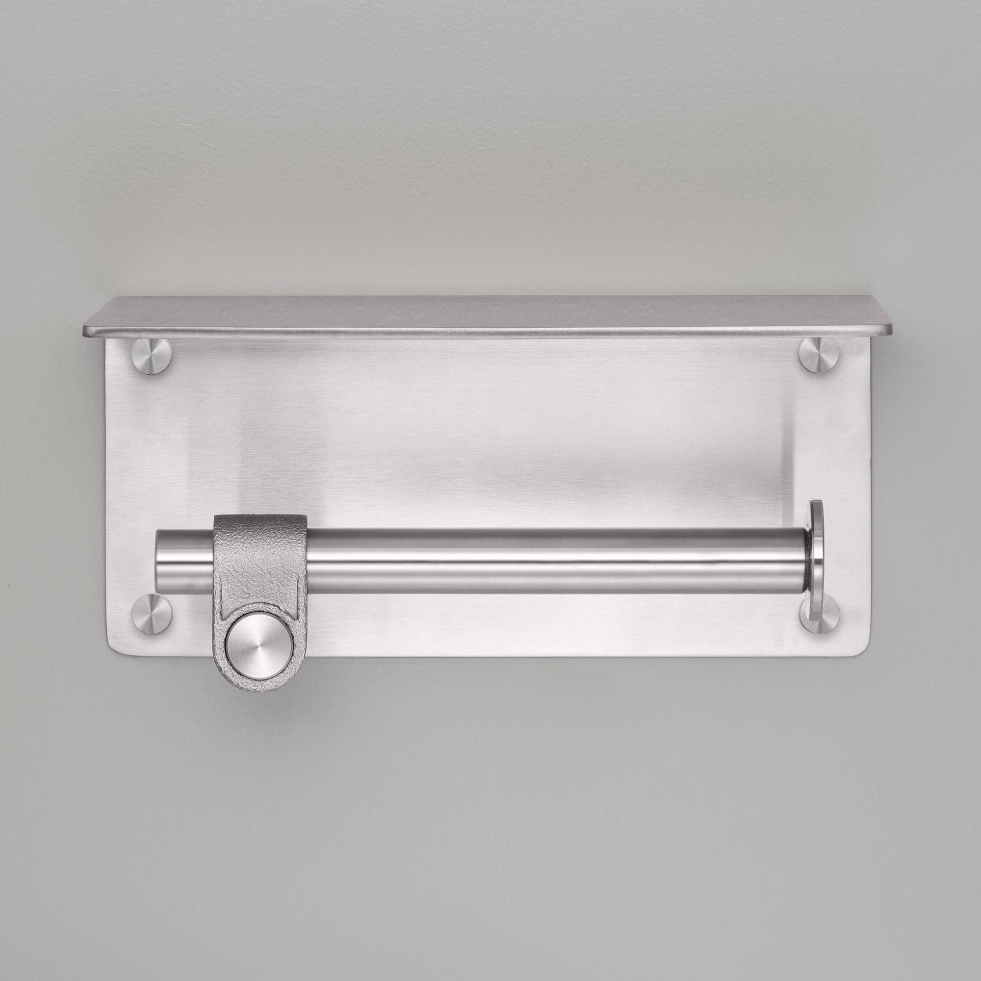 TOILET ROLL HOLDER / WITH SHELF / CAST