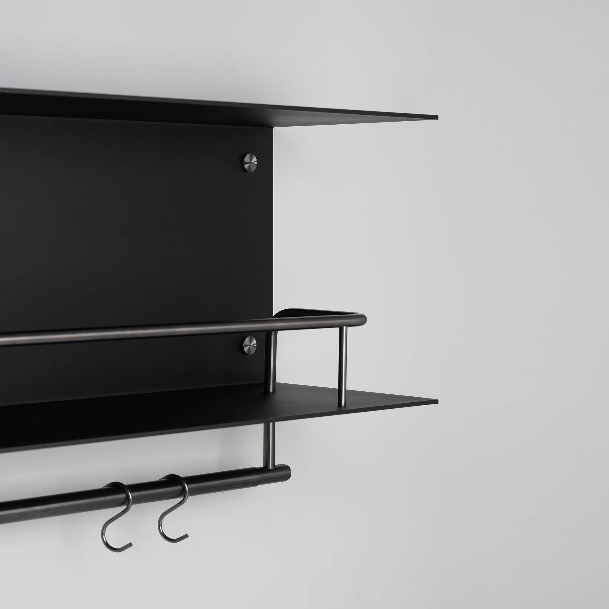 KITCHEN SHELF / HANGER / BLACK
