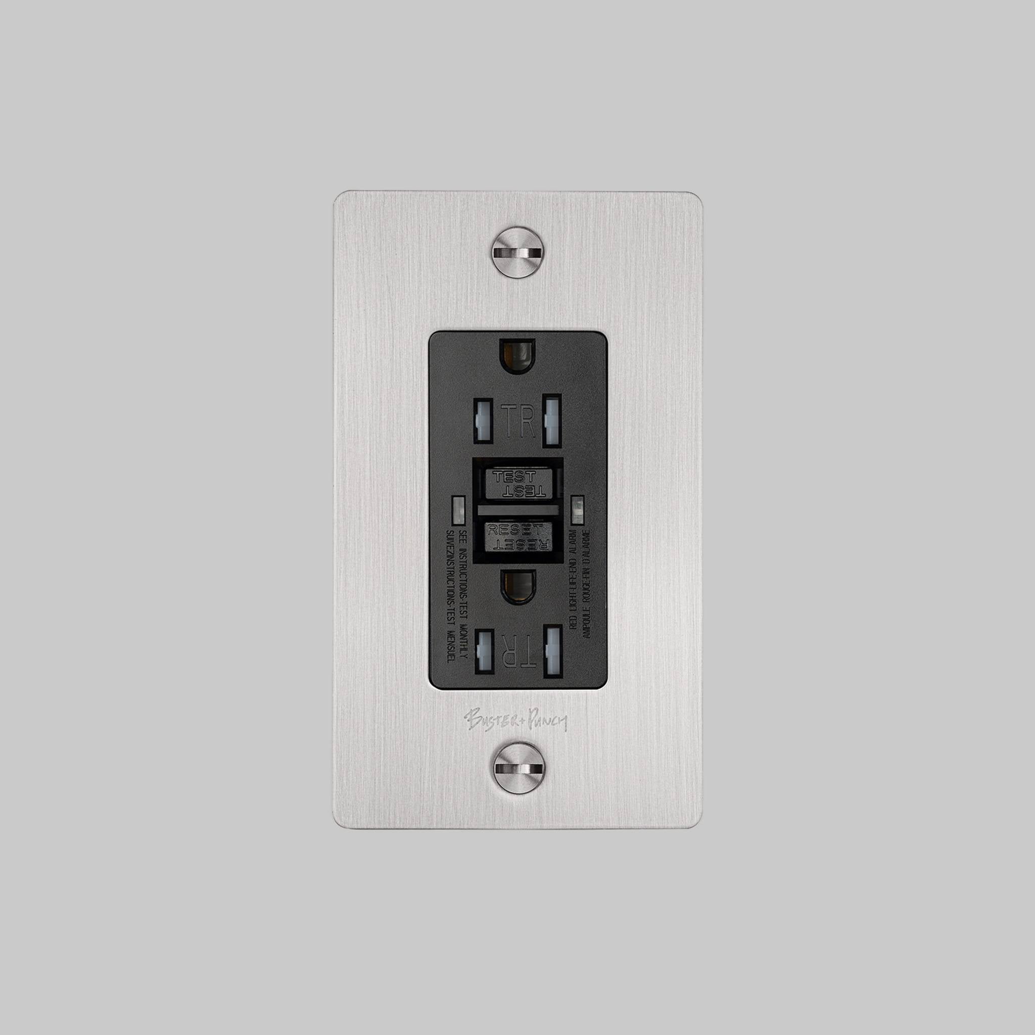 1G DUPLEX OUTLET / GFCI / CROSS / WITH LOGO