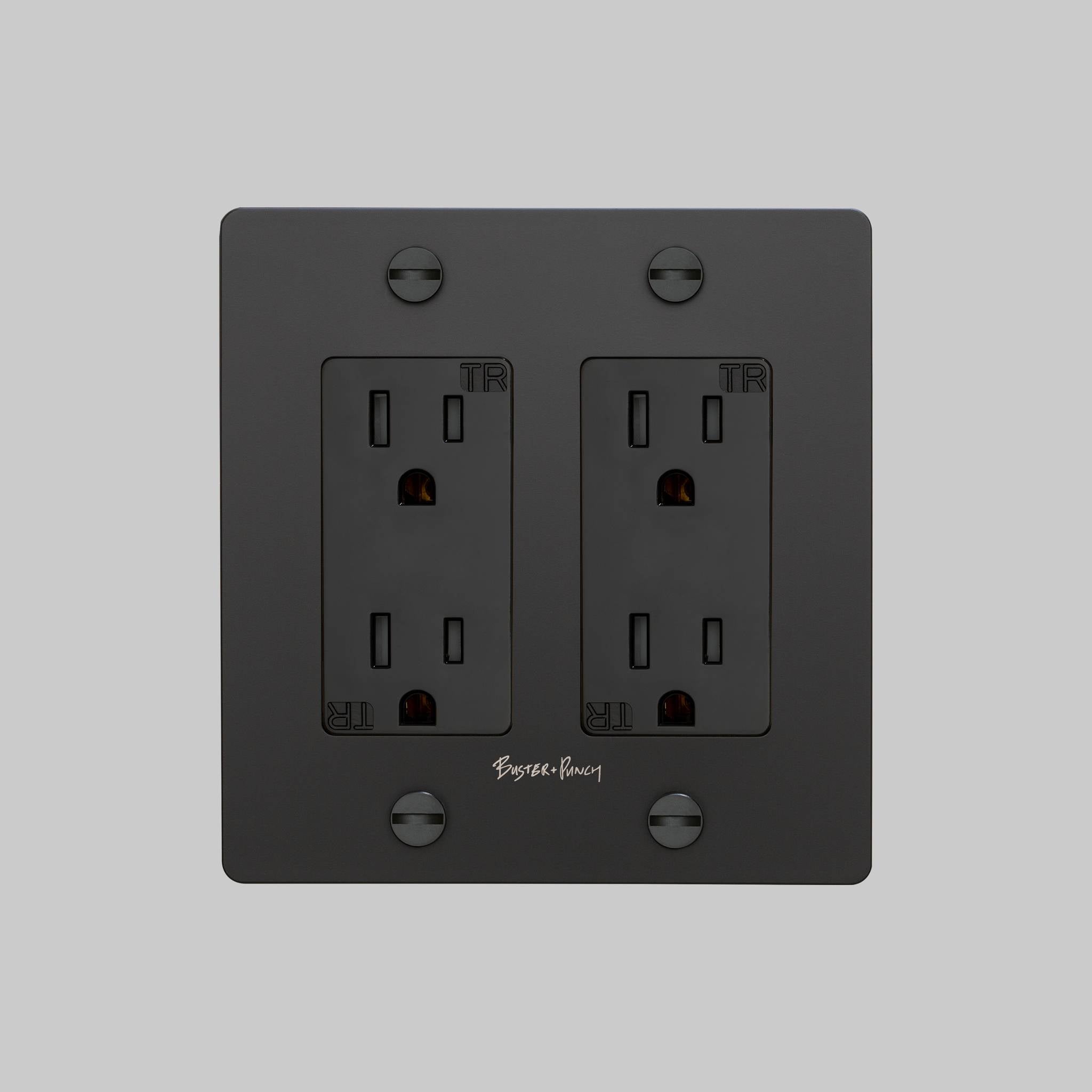 2G DUPLEX OUTLET / CROSS  / WITH LOGO