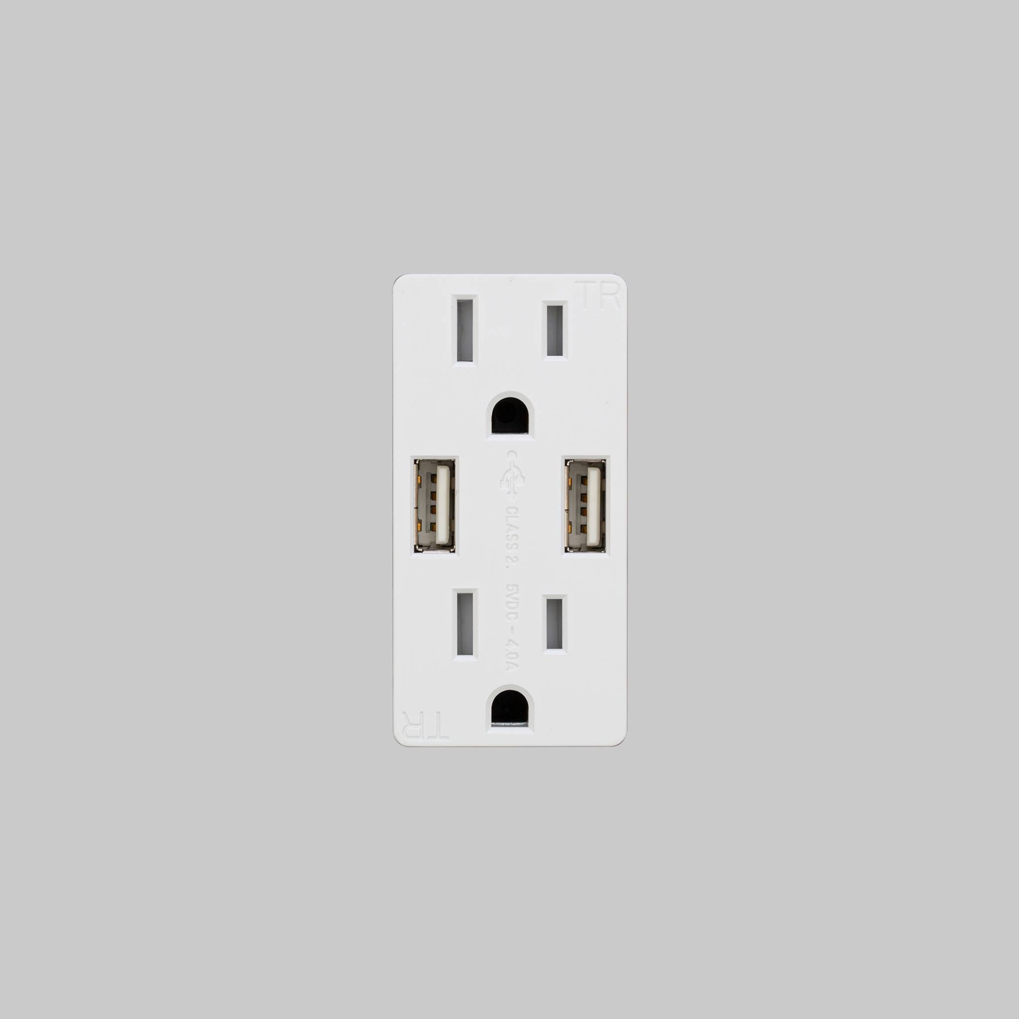 OUTLET MODULE / DUPLEX & 2 USB-A