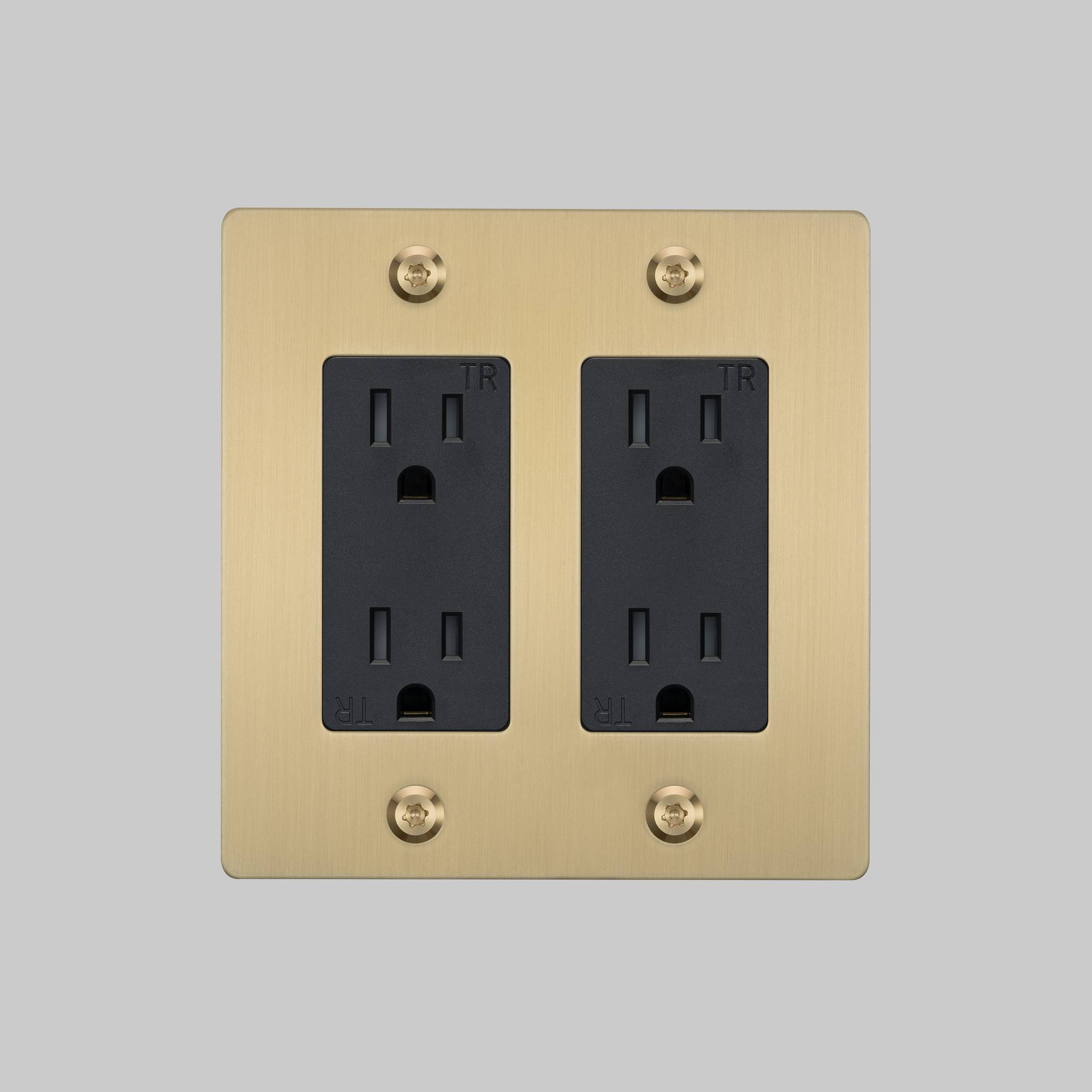 2G DUPLEX OUTLET / LINEAR / WITHOUT LOGO