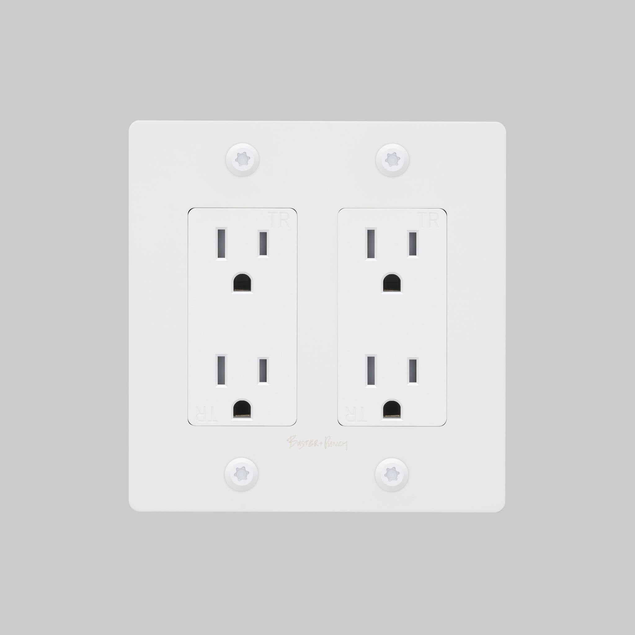 2G DUPLEX OUTLET / LINEAR  / WITH LOGO
