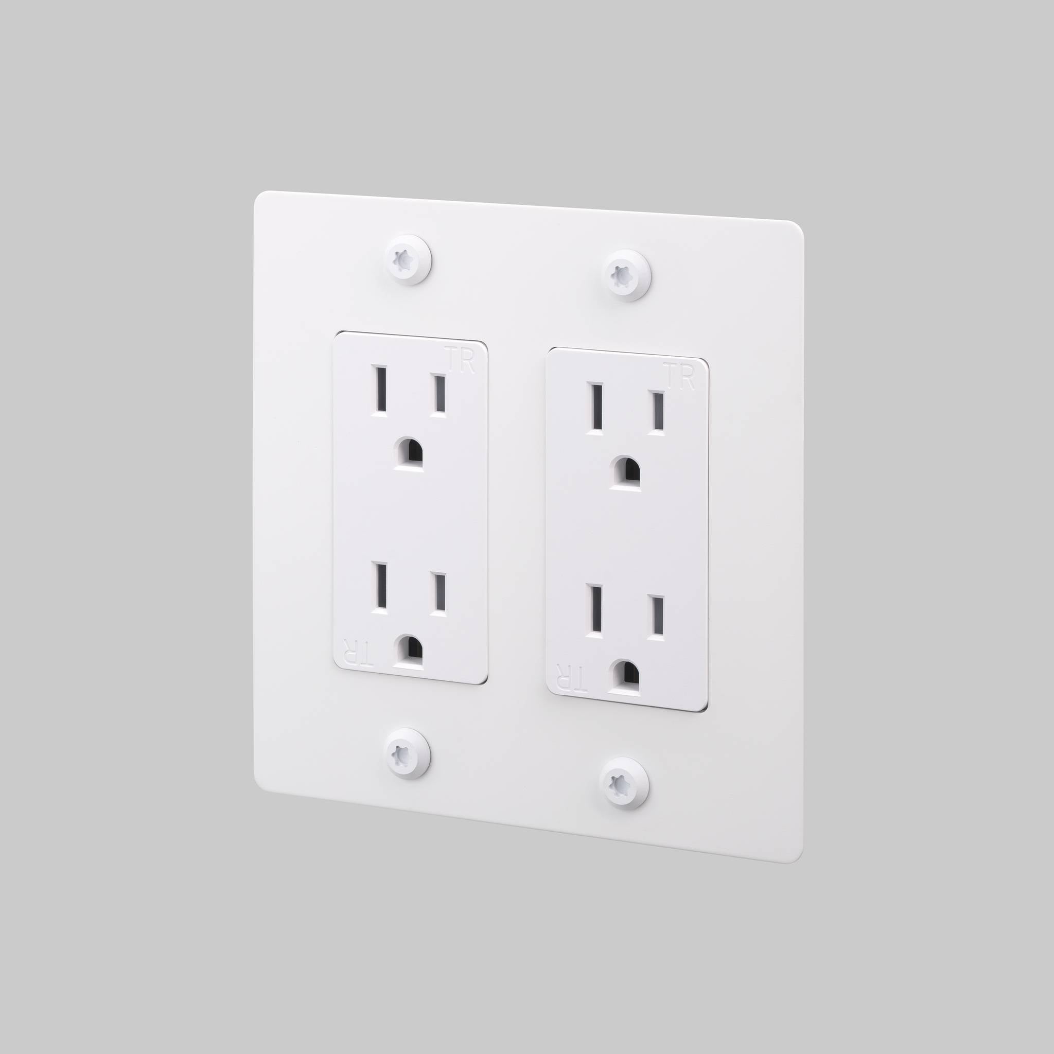 2G DUPLEX OUTLET / LINEAR / WITHOUT LOGO