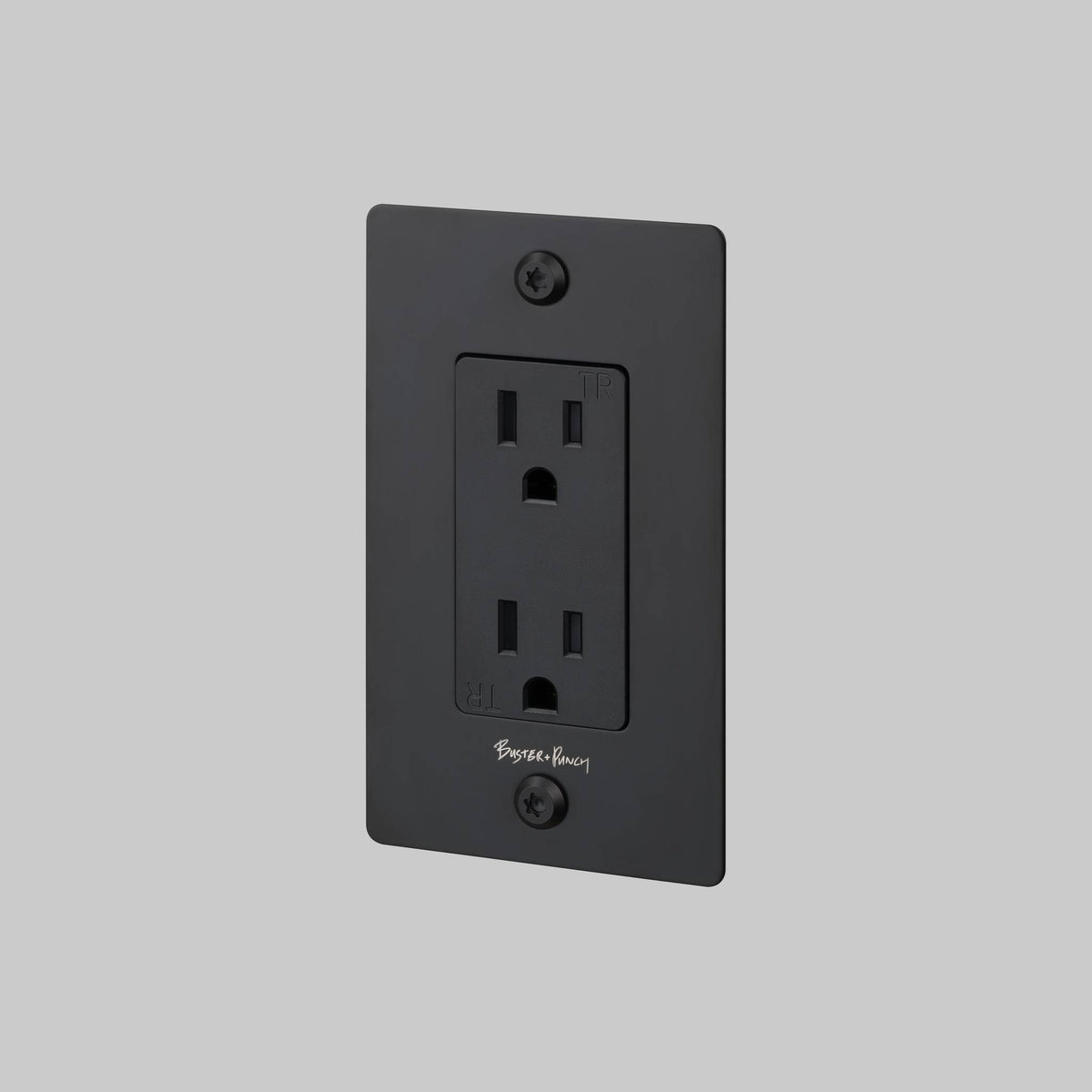 1G DUPLEX OUTLET / LINEAR / WITH LOGO
