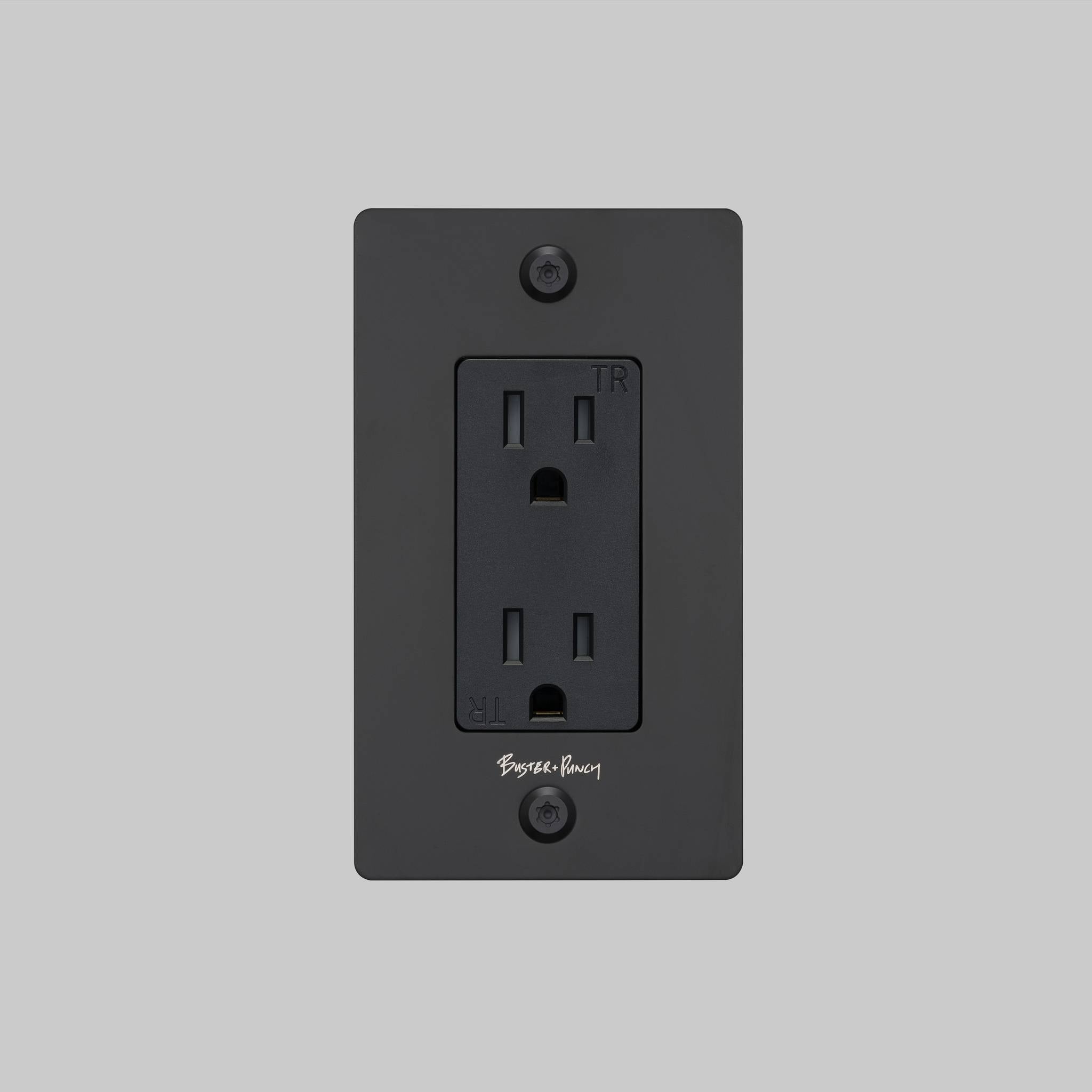 1G DUPLEX OUTLET / LINEAR / WITH LOGO