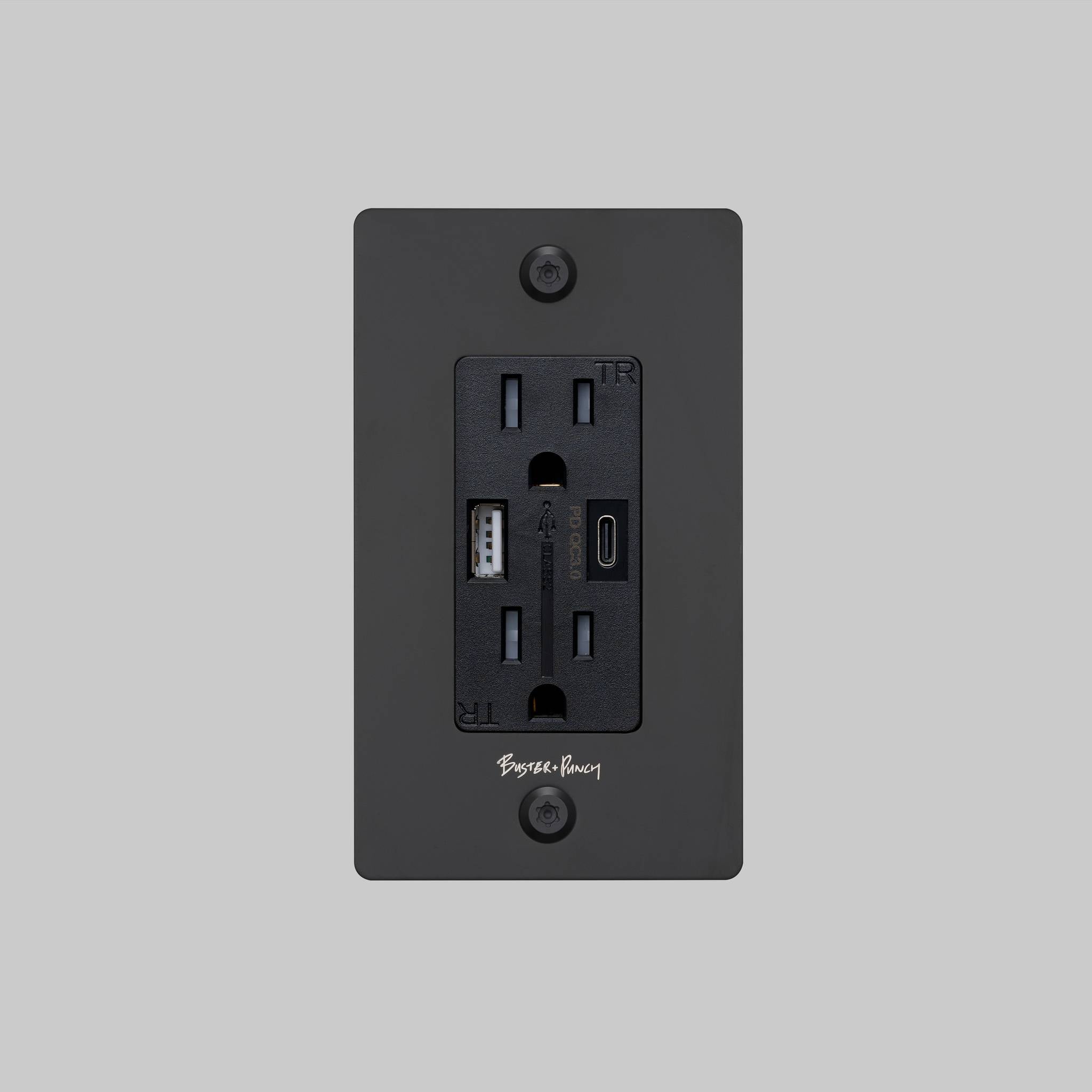 1G DUPLEX OUTLET / USB A + C / LINEAR / WITH LOGO