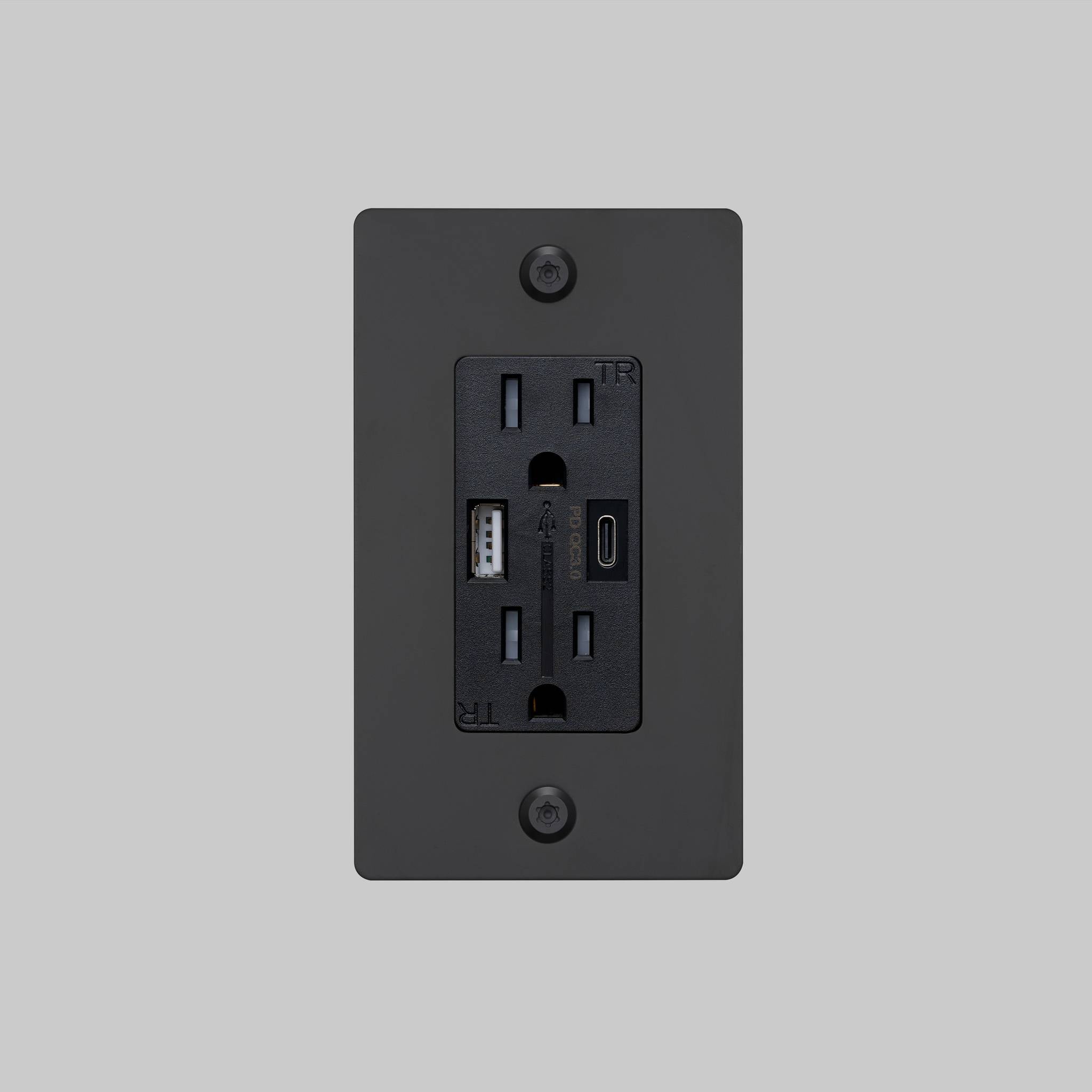1G DUPLEX OUTLET / USB A + C / LINEAR / WITHOUT LOGO