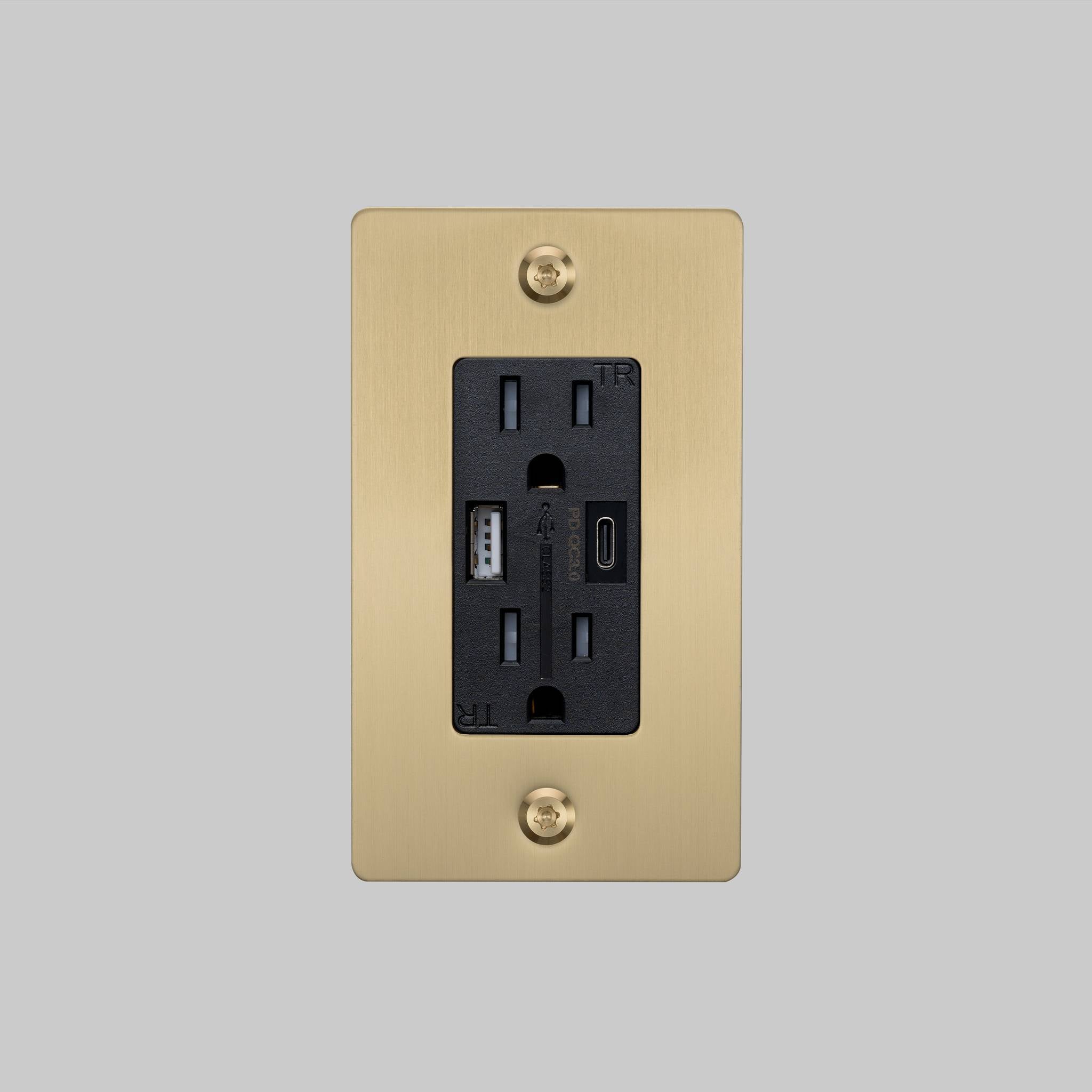 1G DUPLEX OUTLET / USB A + C / LINEAR / WITHOUT LOGO