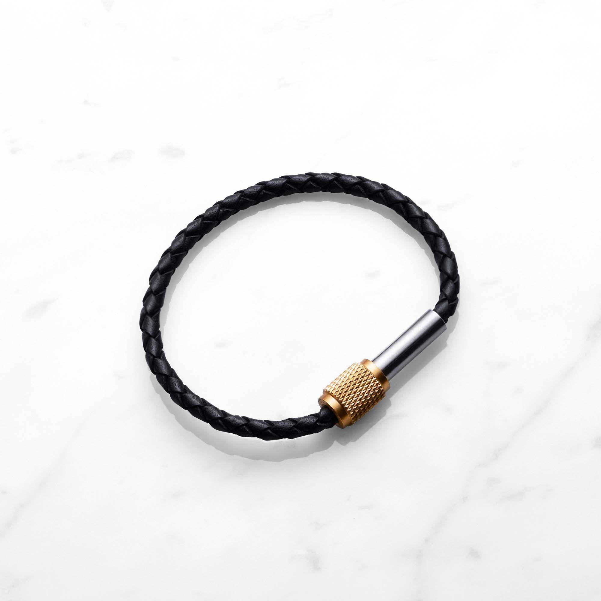 SINGLE BRACELET / BLACK / BRASS / STEEL