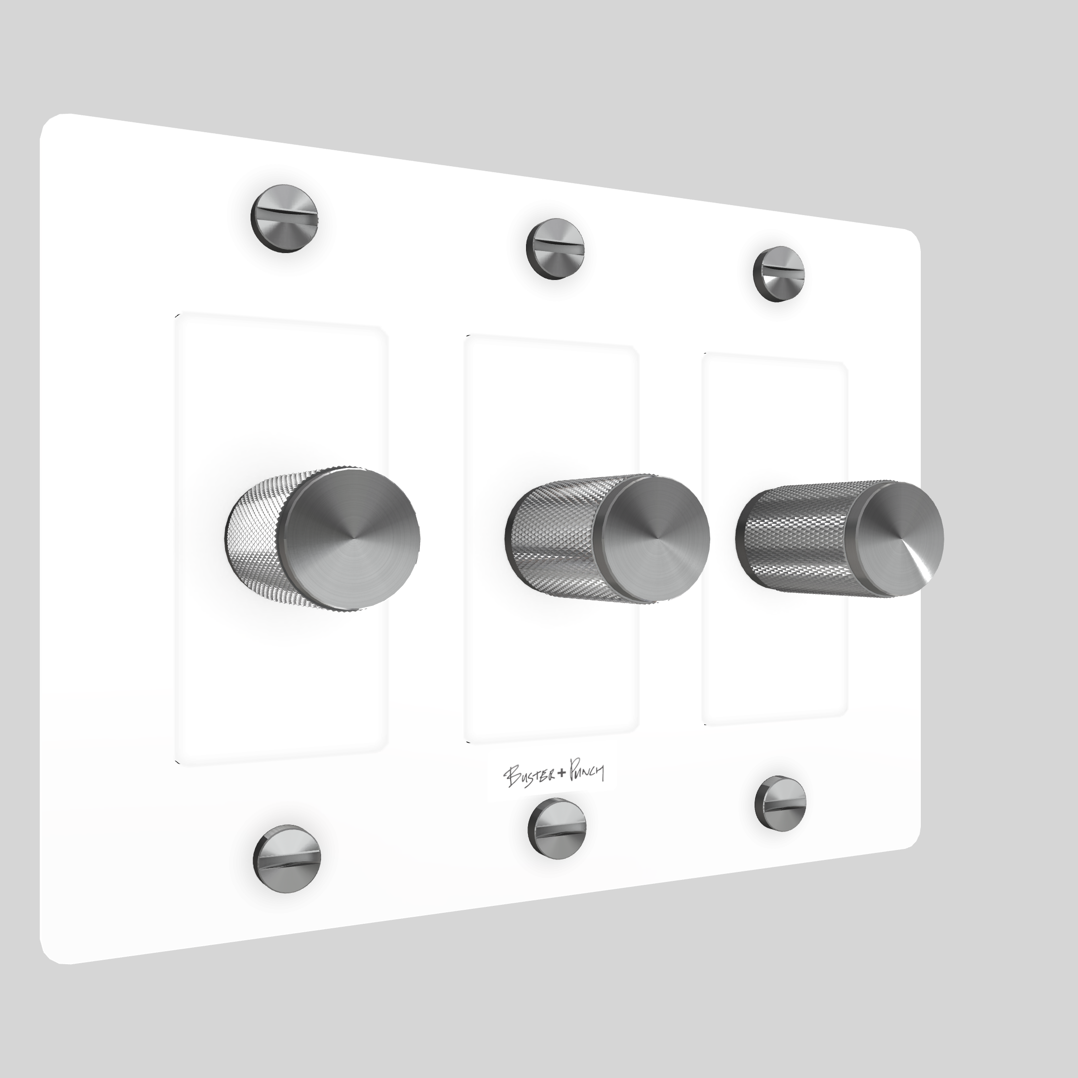 3G DIMMER / CROSS / WITH LOGO / WHITE / STEEL