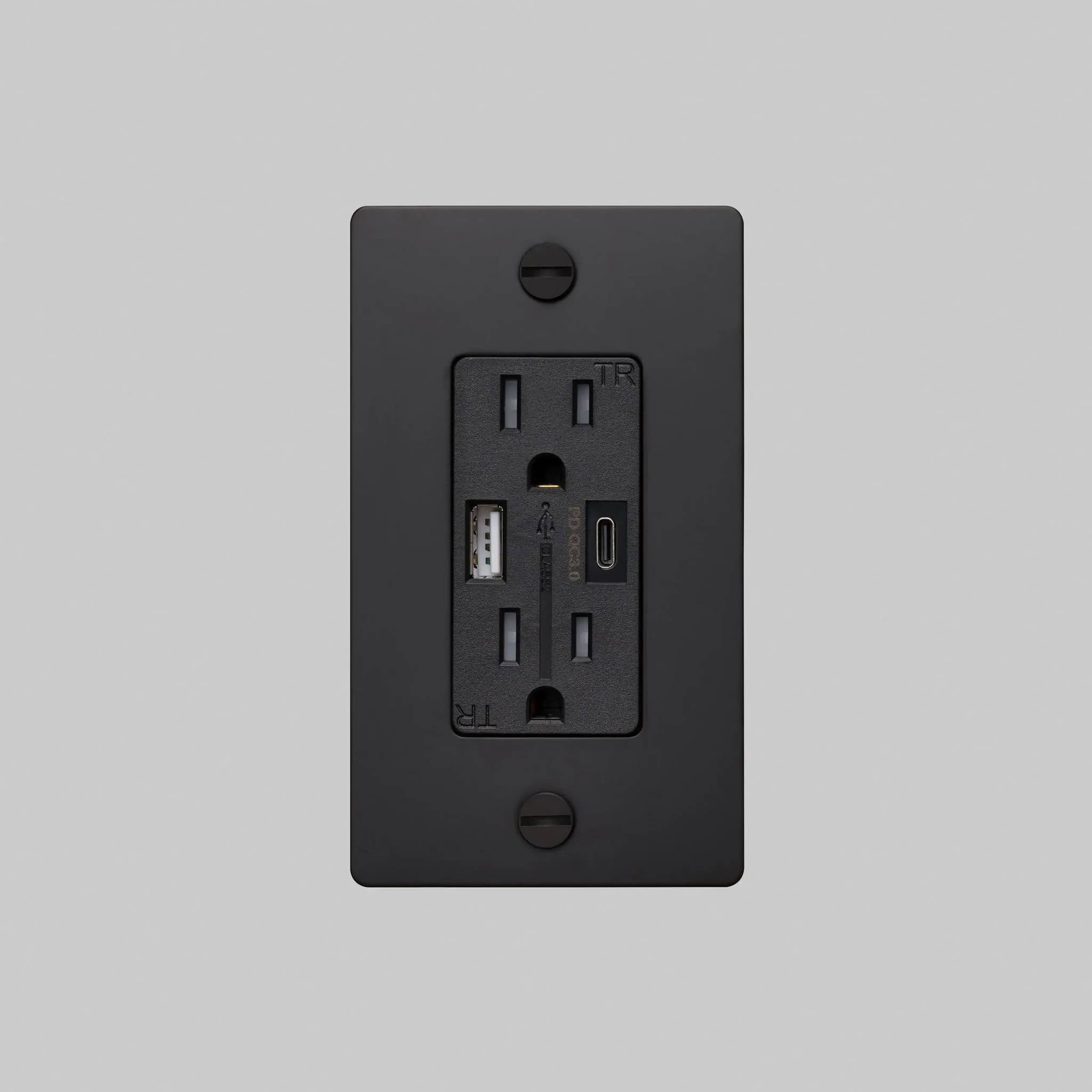 1G DUPLEX OUTLET / USB A + C / CROSS / WITHOUT LOGO