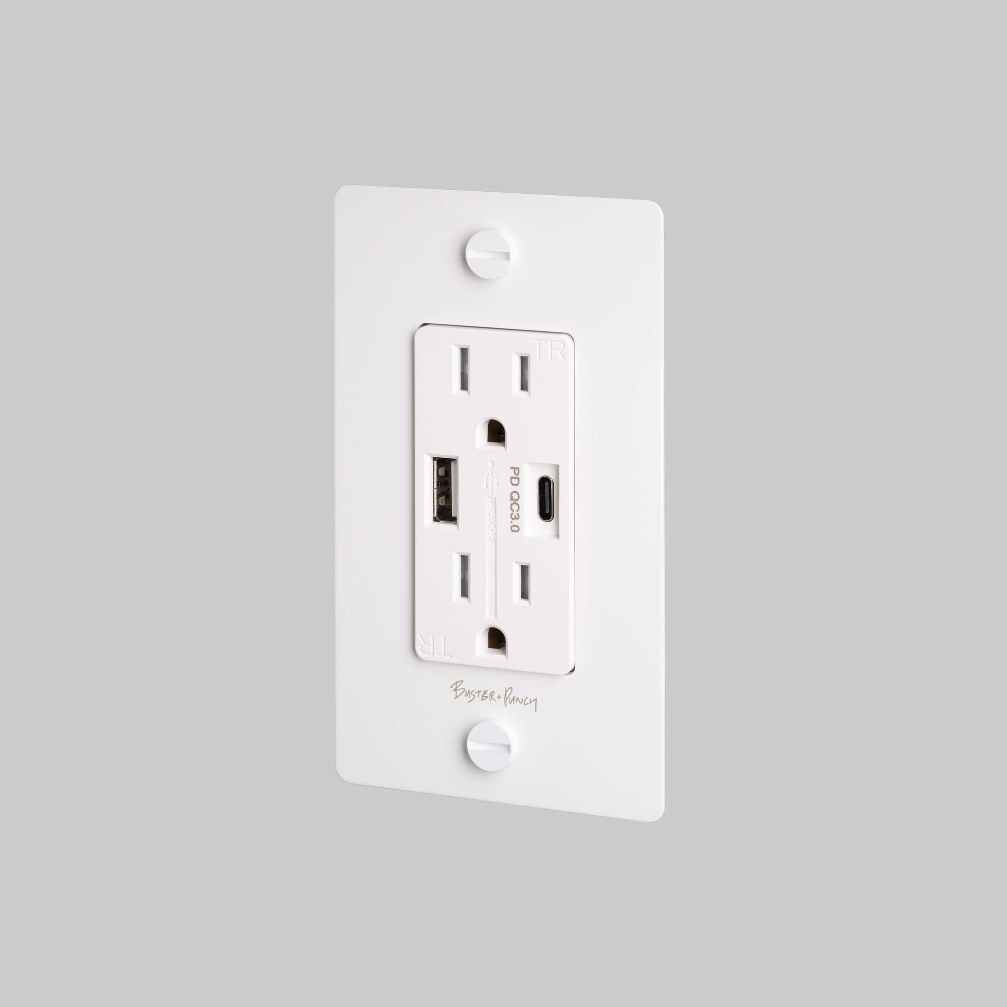 1G DUPLEX OUTLET / USB A + C / CROSS / WITH LOGO