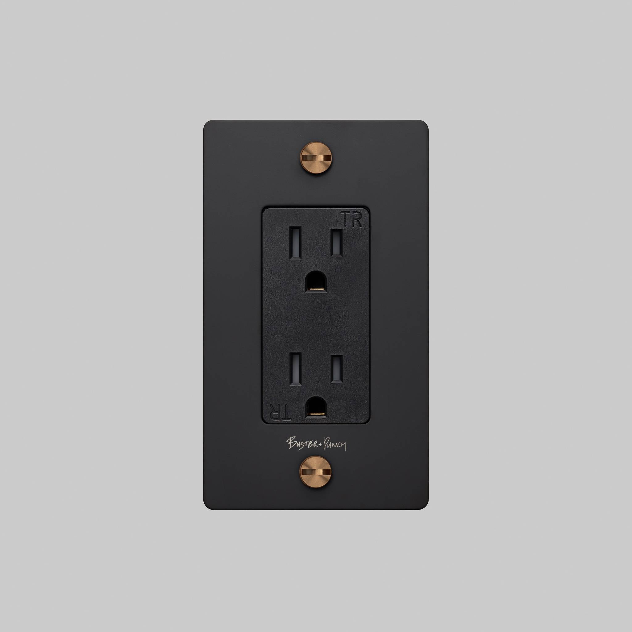 1G DUPLEX OUTLET / CROSS / WITH LOGO / BLACK / WARM SUNSET