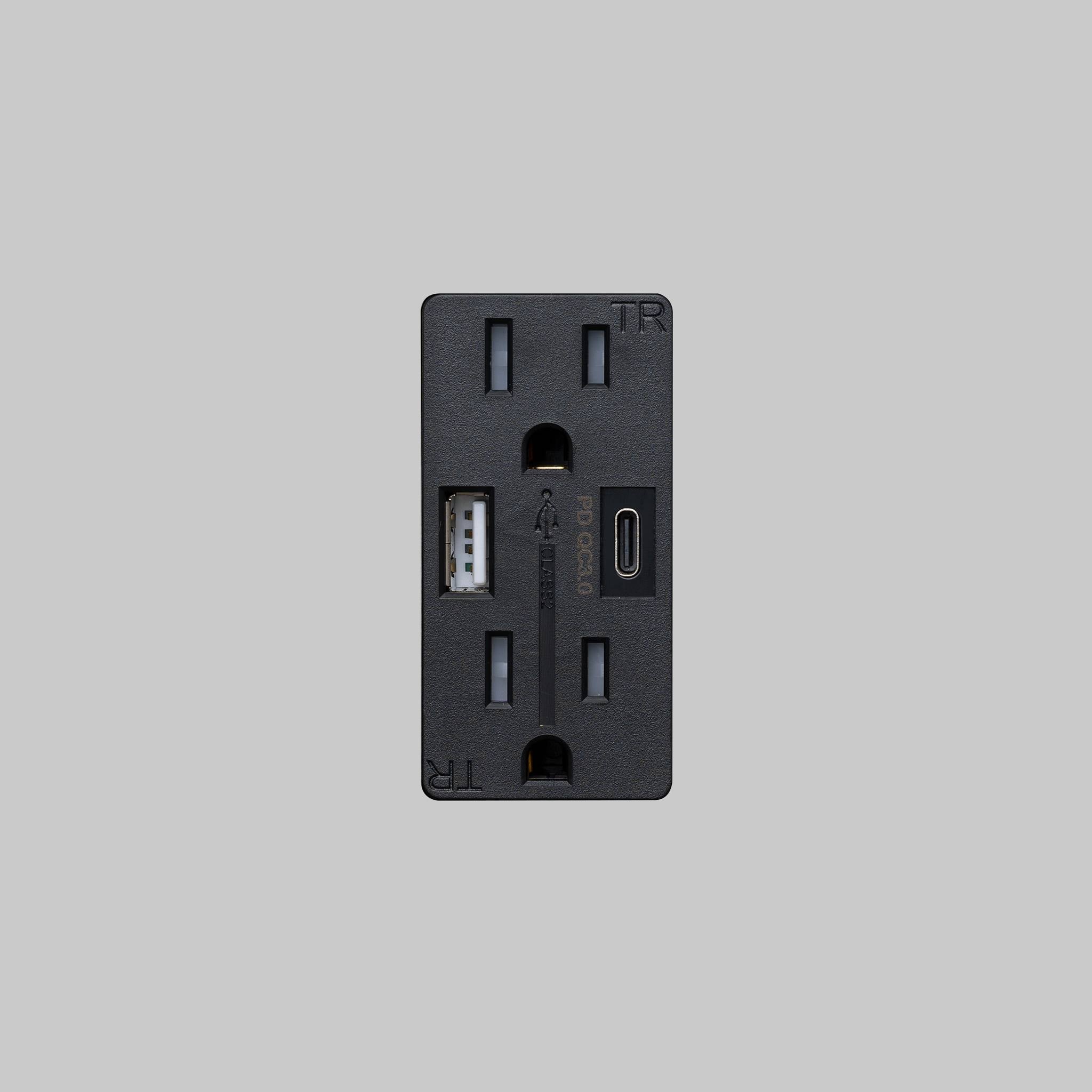 OUTLET MODULE / DUPLEX & 2 USB-A + C