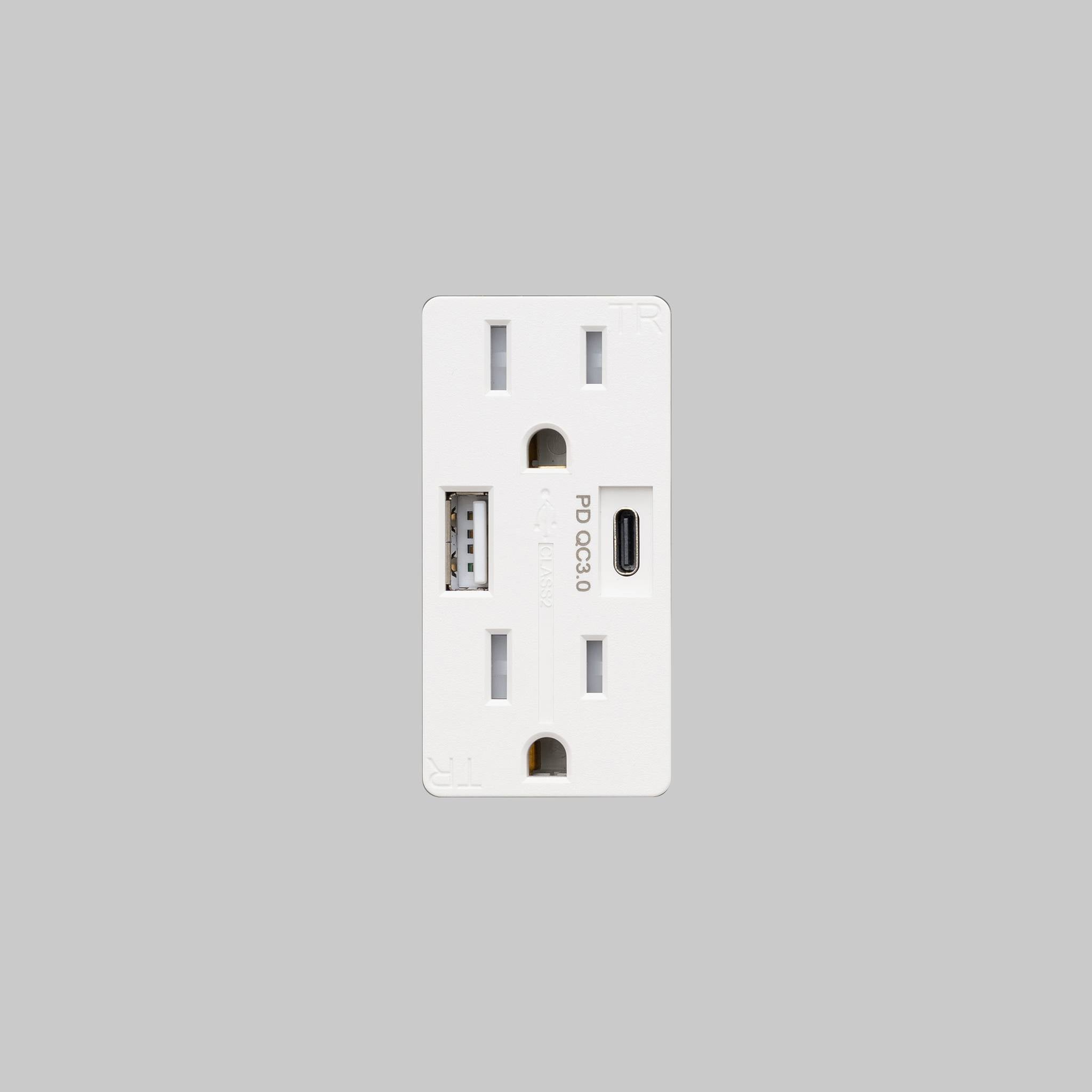 OUTLET MODULE / DUPLEX & 2 USB-A + C